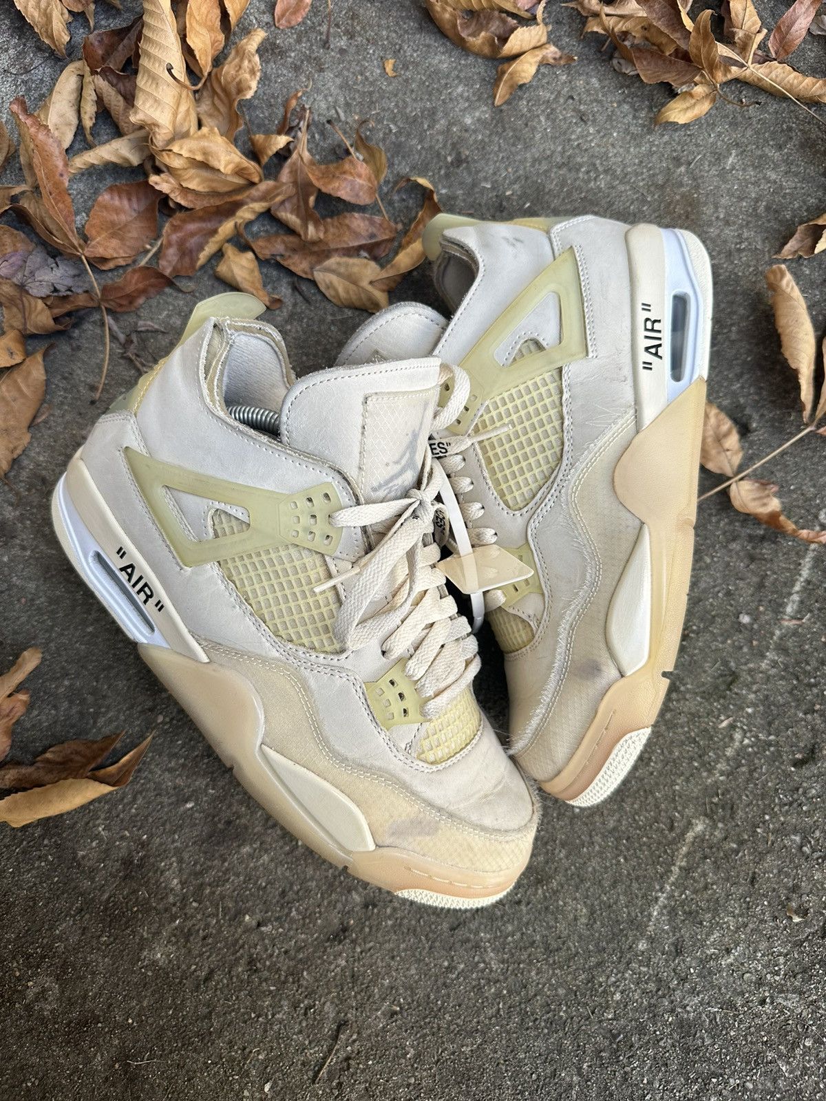 Nike OffWhite Air Jordan 4 Retro SP Sail size 8.5m 10w Grailed
