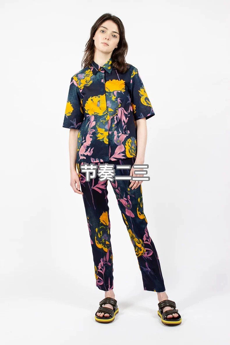 Dries Van Noten Dries Van Noten size:34 Black and yellow color-blocked pri Size S / US 4 / IT 40 - 4 Thumbnail
