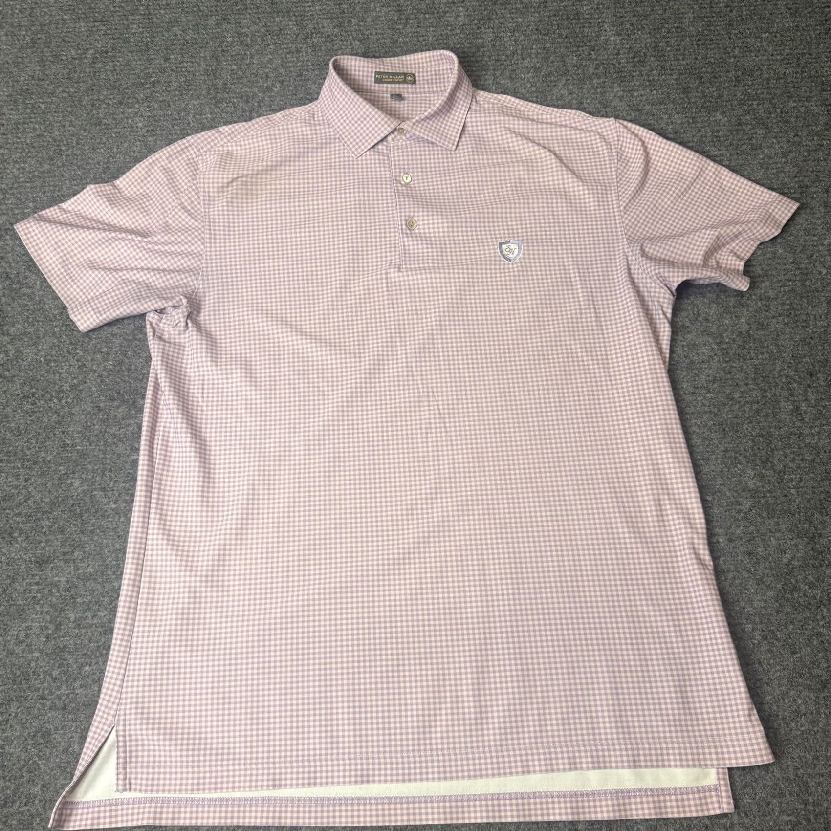 Peter Millar Peter Millar Polo Shirt Mens Medium Pink Purple Check Summer Comfort Golf Size US M / EU 48-50 / 2 - 2 Thumbnail