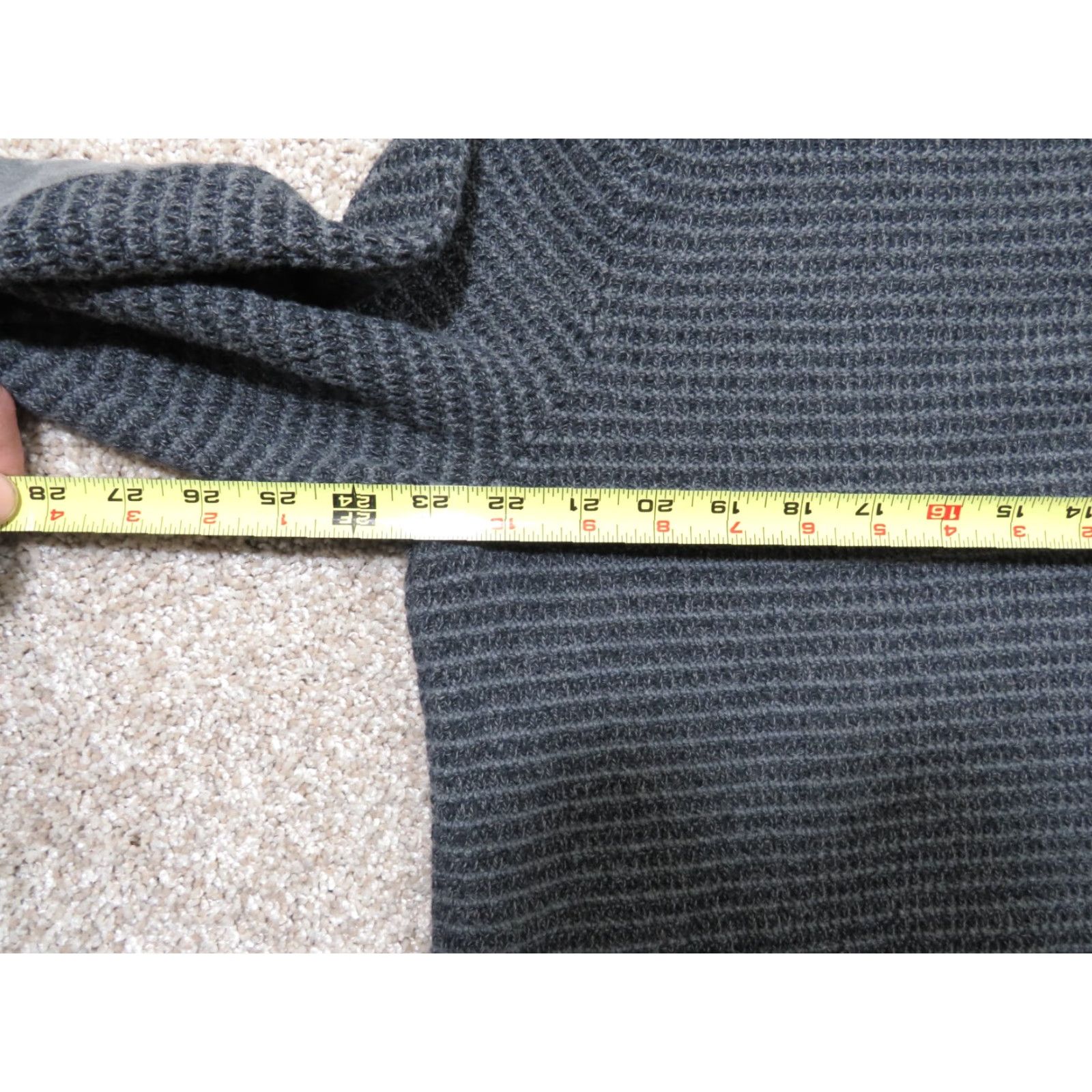Chaps Chaps Sweater XL Gray 100% Cotton Mock Neck Long Sleeve Elbow Patches Button Logo Casual Workwear Mens Size US XL / EU 56 / 4 - 5 Thumbnail