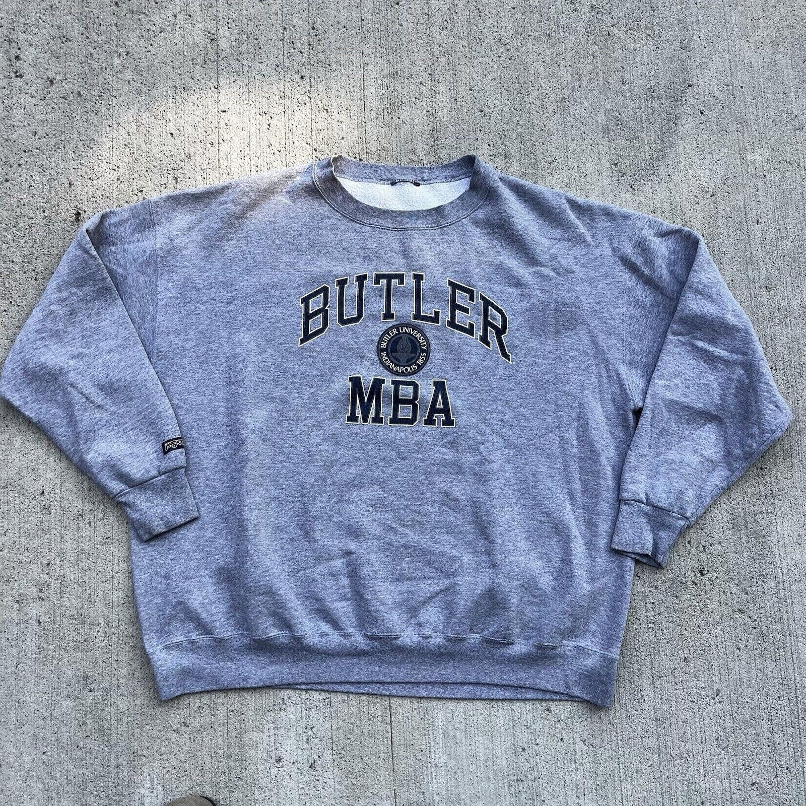 Designer Vintage Butler Bulldogs Crew Mens XL Gray Sweatshirt College Size US 36 / EU 52 - 1 Thumbnail