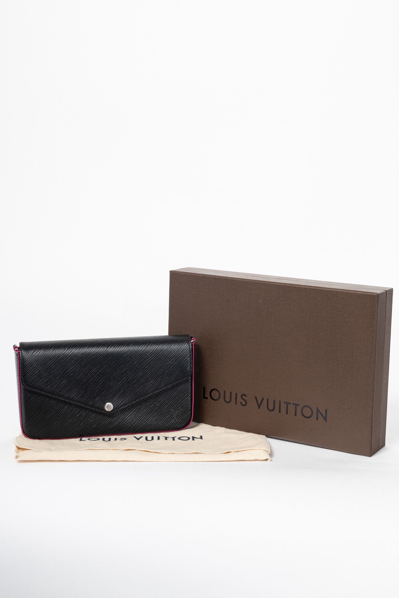 Louis Vuitton Louis Vuitton Felicie Noir & Fuchsia Epi Leather Pochette Size ONE SIZE - 18 Thumbnail