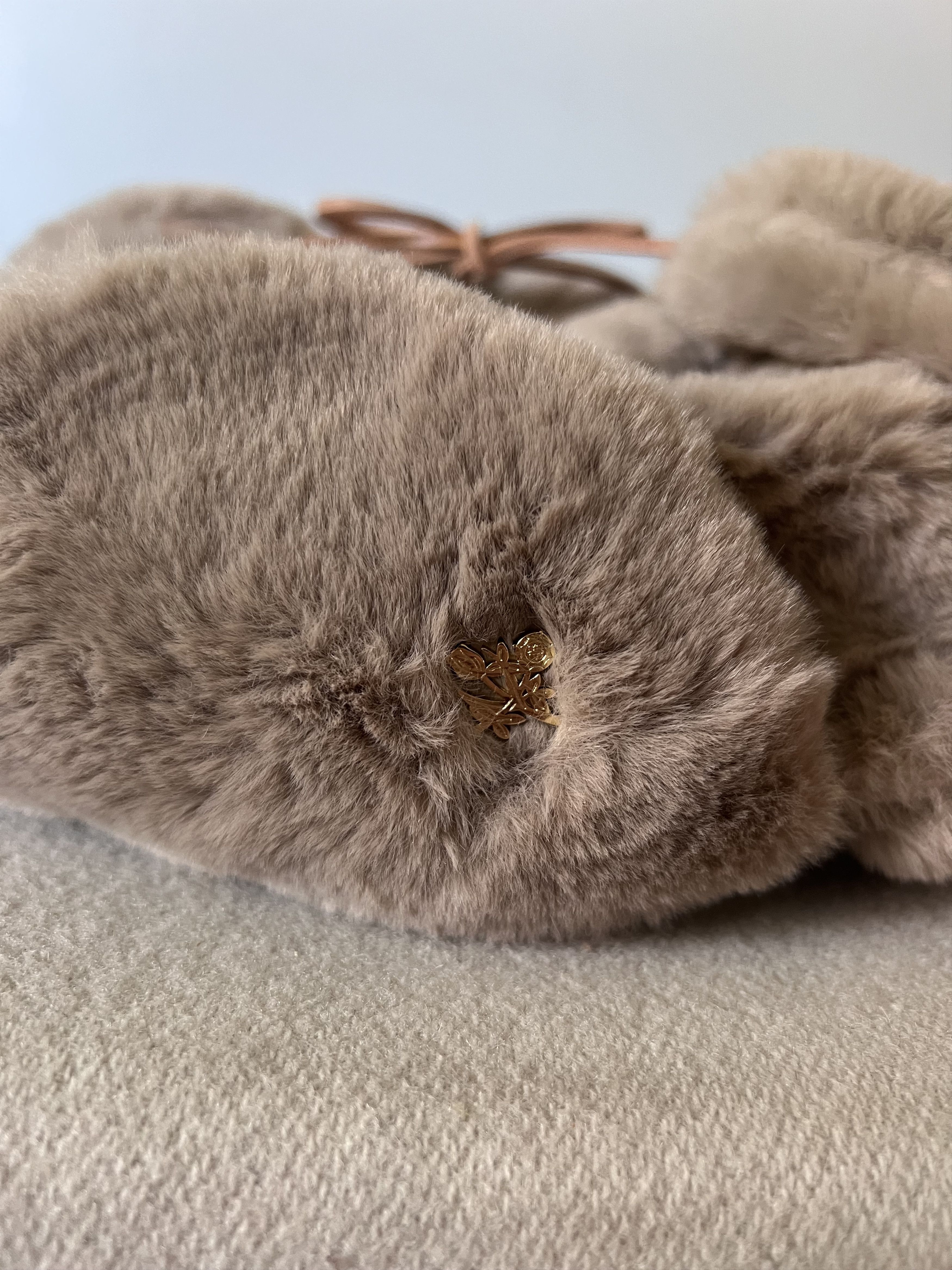 Aime Leon Dore Aime Leon Dore Fur Earflap Hat in Oatmeal Size ONE SIZE - 8 Thumbnail