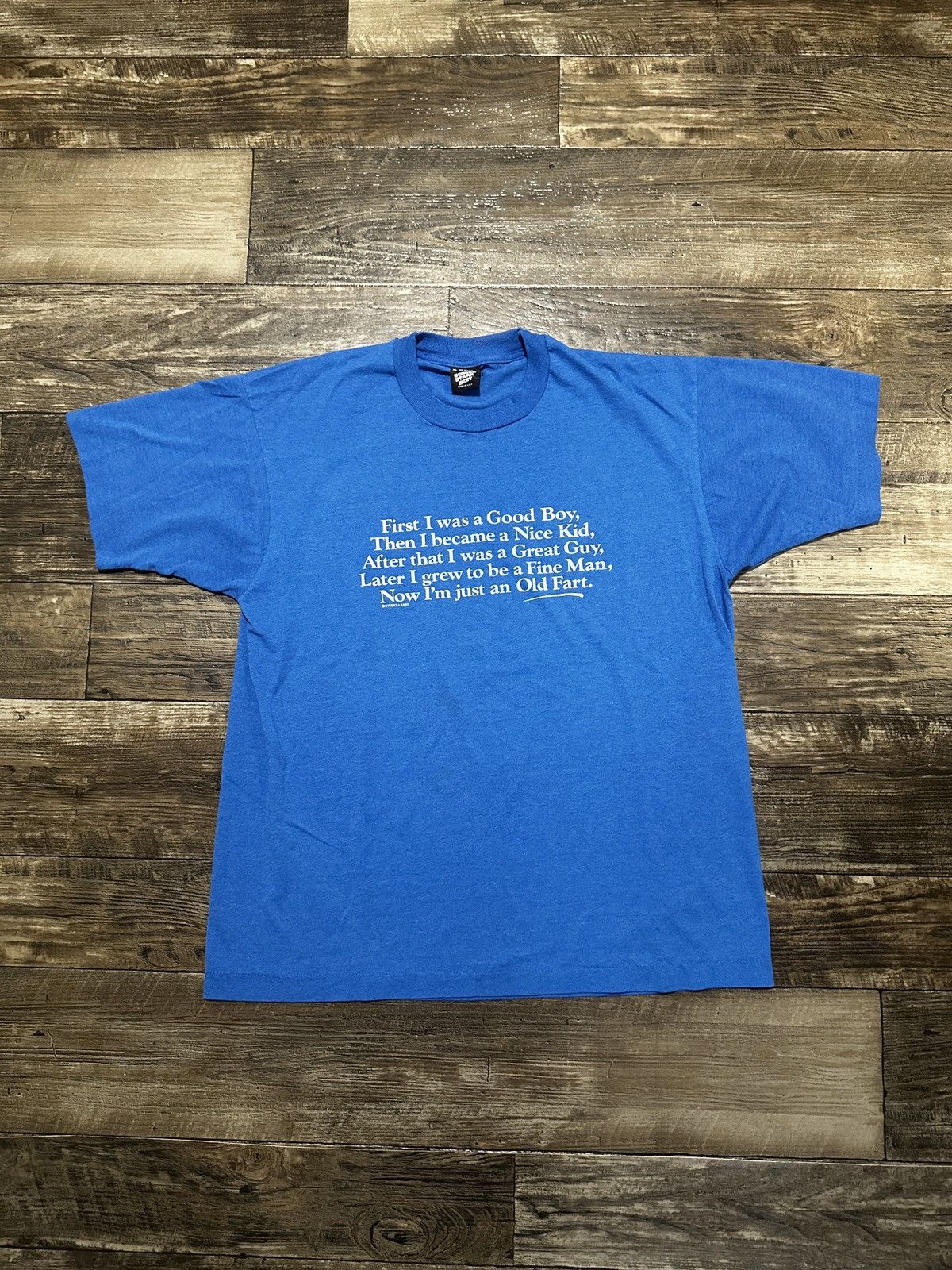 Vintage Vintage 90s Screen Stars “Good Boy/Old Fart” T-Shirt Size US XL / EU 56 / 4 - 2 Thumbnail
