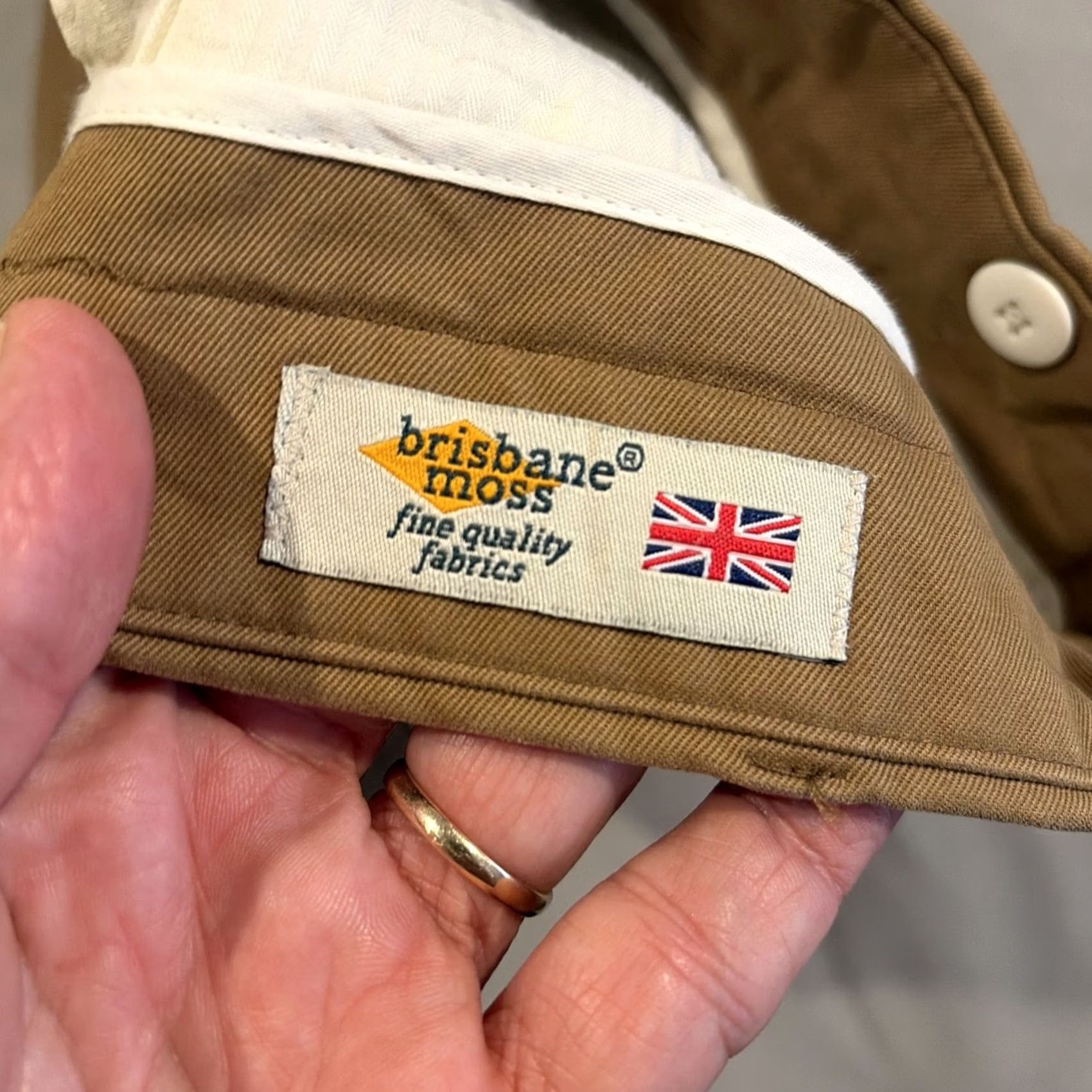 Vintage O'Connell's Brisbane Moss Heavy Cotton Twill Flat Front Pants 40" X 30" Brown Cotton Men Pants Slit Pockets Flat Front Slacks Chino Regular Mens Size US 40 / EU 56 - 2 Thumbnail