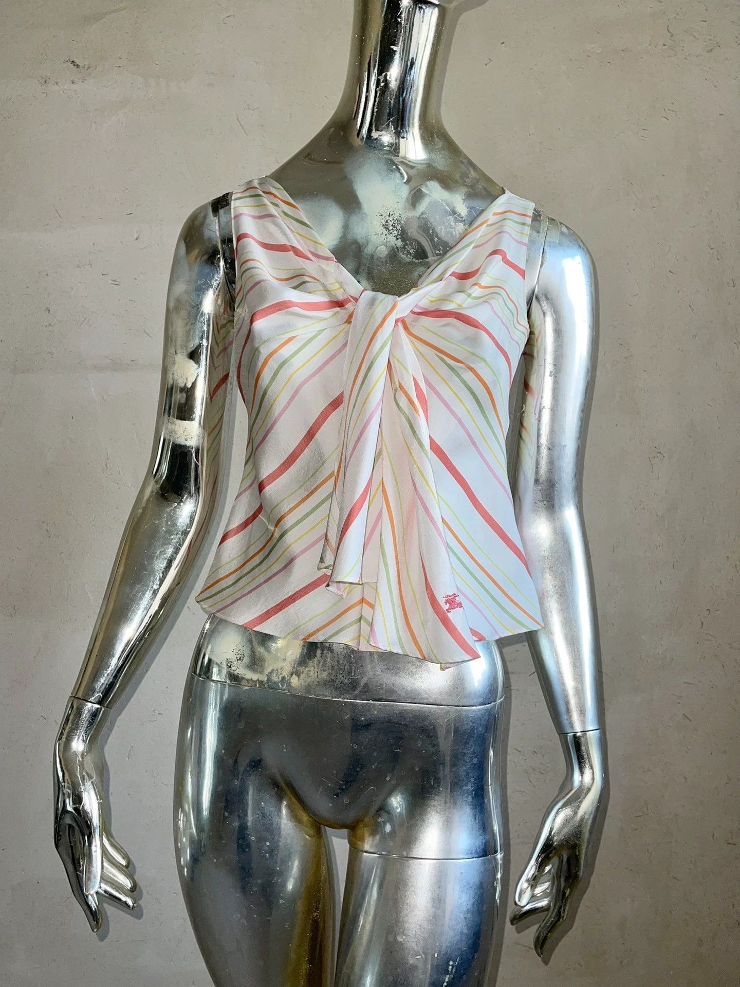 Burberry Burberry BL Vintage Silk Scarf Striped Unworn Top Size XS / US 0-2 / IT 36-38 - 2 Thumbnail