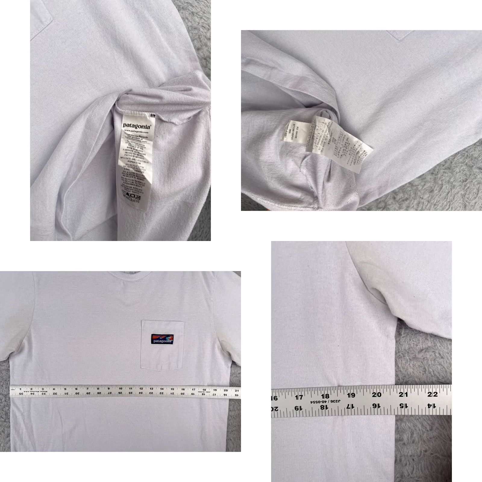 Patagonia Patagonia Shirt Men M White Logo Responsibili-Tee Pocket Cotton Blend Crew Neck Short Sleeve All Seasons Size US M / EU 48-50 / 2 - 8 Thumbnail
