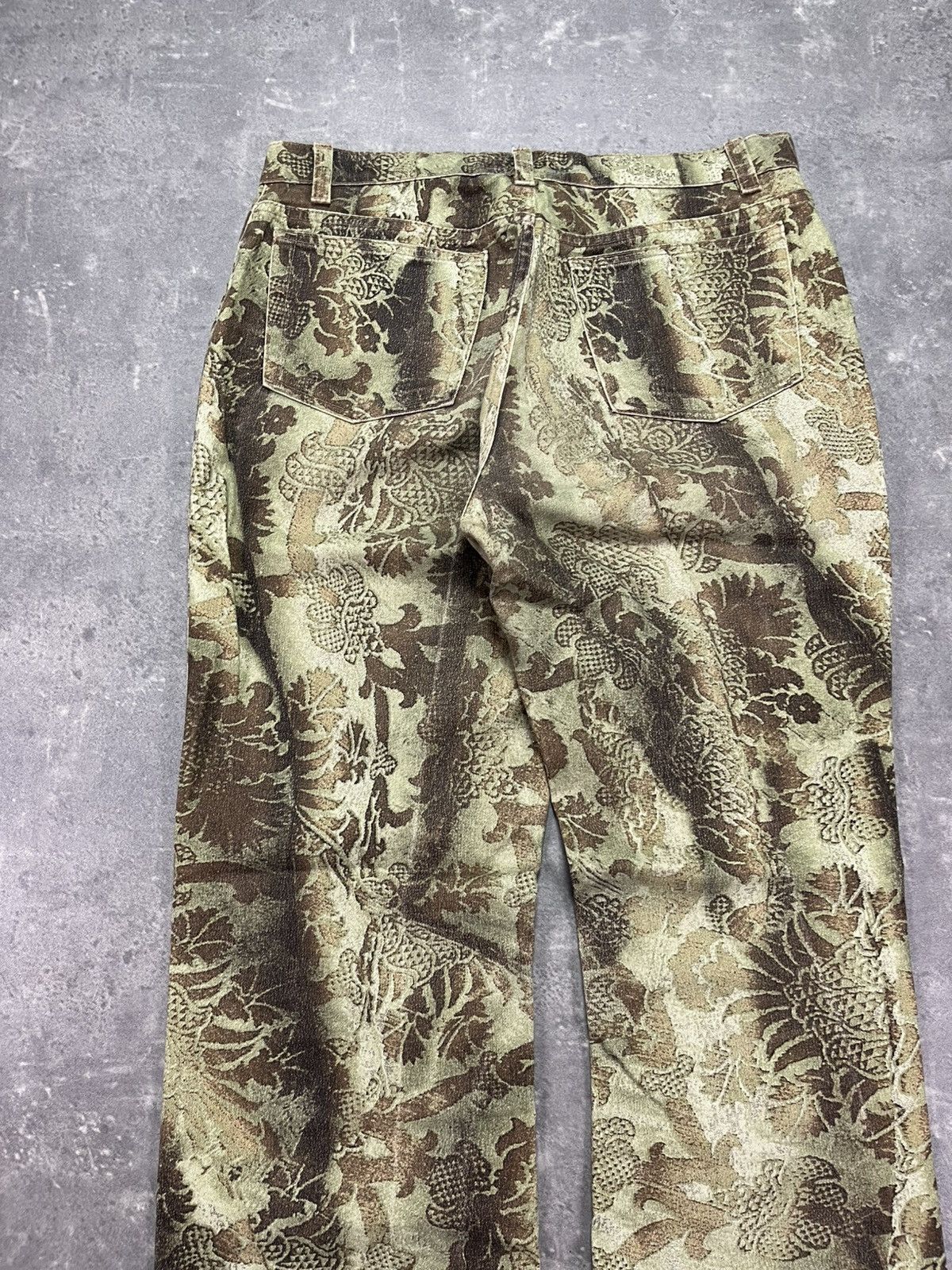 Roberto Cavalli Ornament Printed Flared Denim Jeans M 32