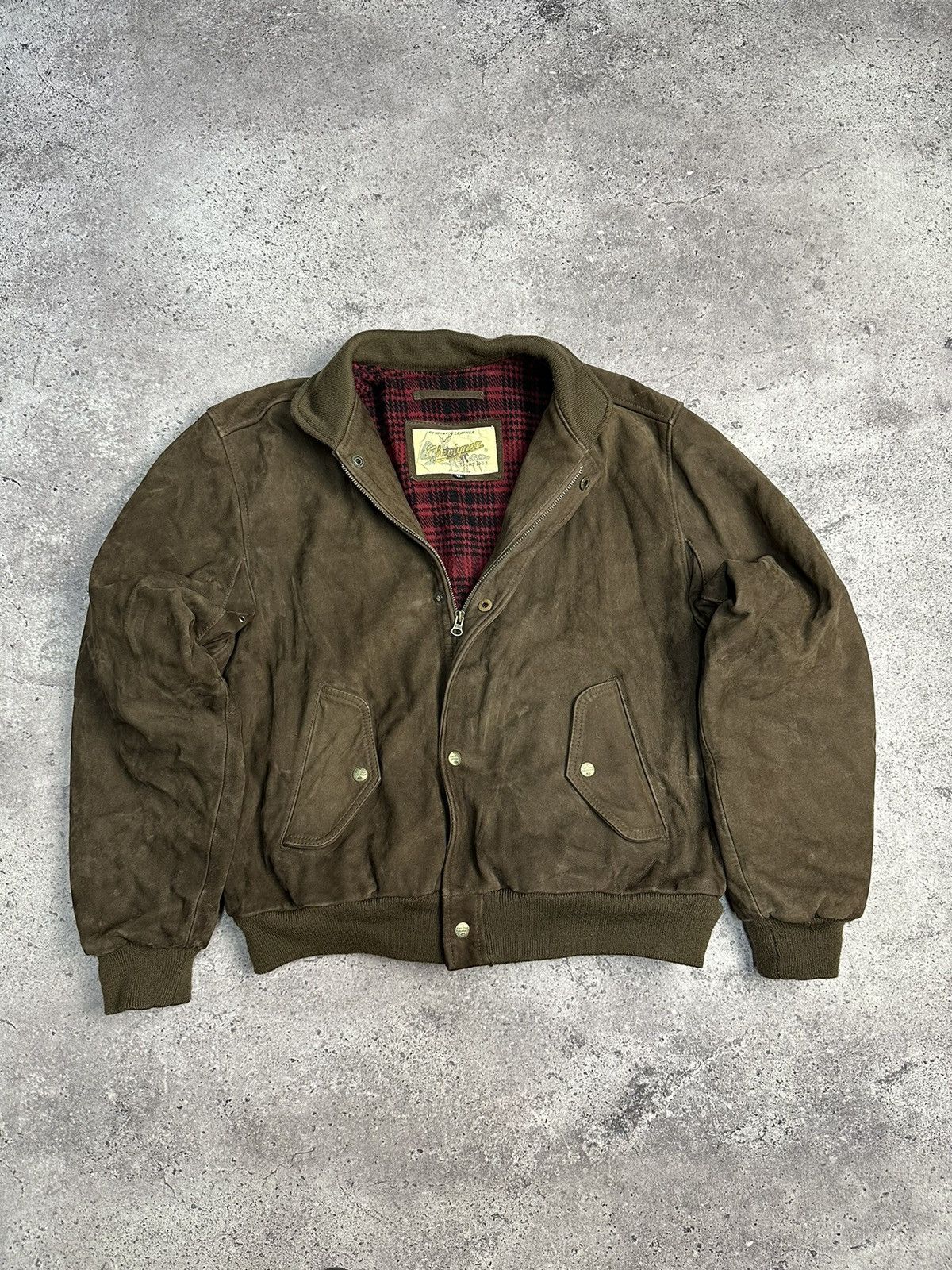 Chevignon × Vintage Vintage Chevignon Suede Leather Jacket Boxy Archival Aviator Size US L / EU 52-54 / 3 - 2 Thumbnail