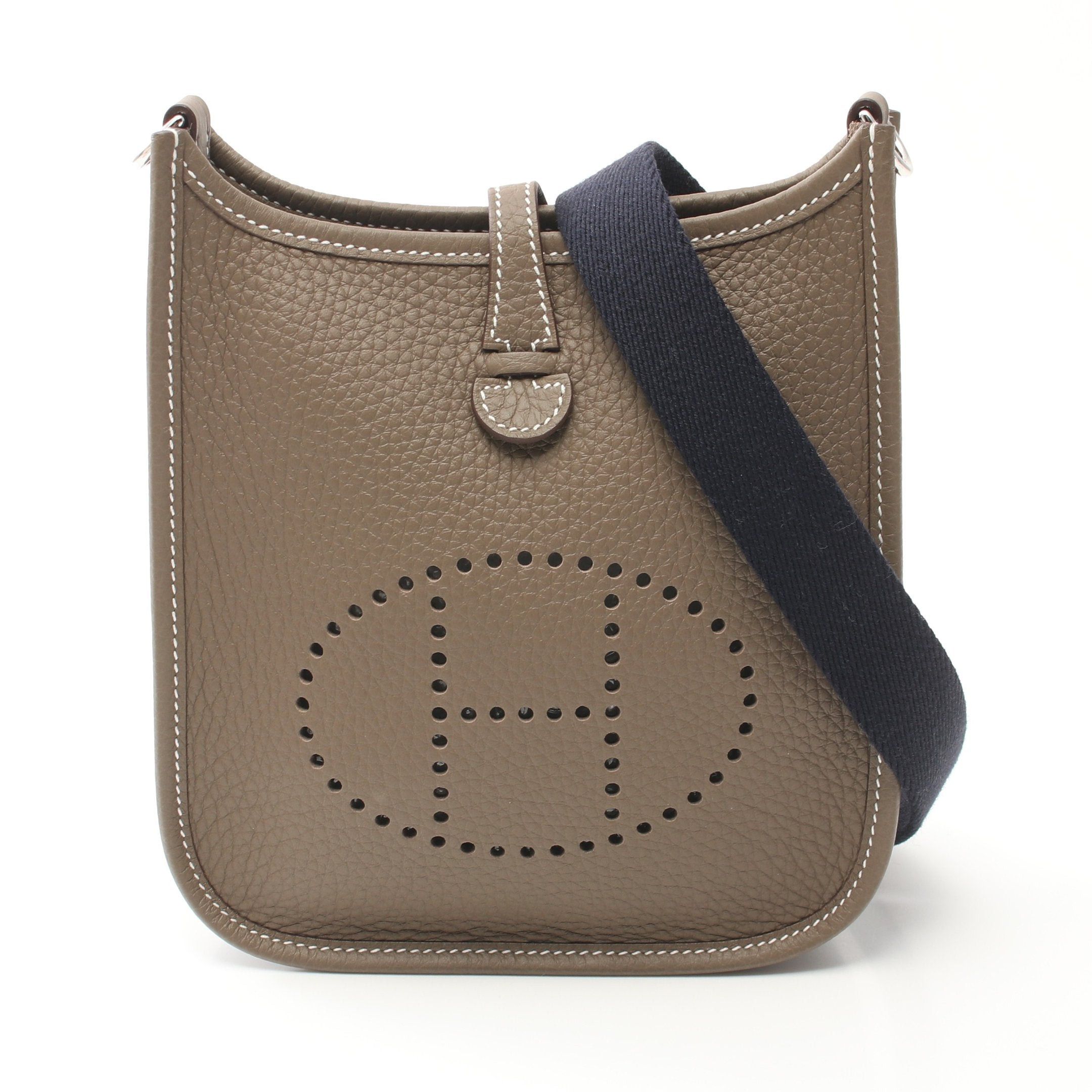 Hermes Hermes Evelyn Tpm Amazon Etoupe Shoulder Bag Togo Gray Brown Silver Hardware Double Engraved Size ONE SIZE - 1 Thumbnail