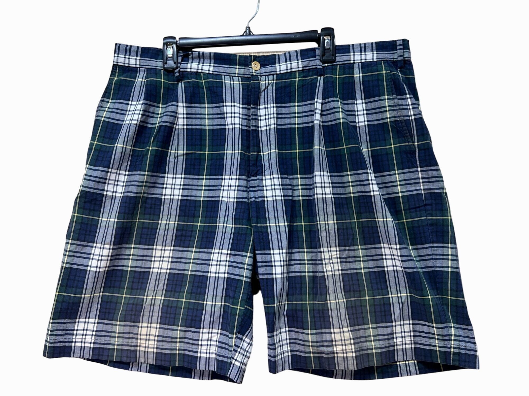 Nautica NAUTICA - Men's Plaid Golf Casual Shorts - Blue - 40W Size US 40 / EU 56 - 1 Thumbnail