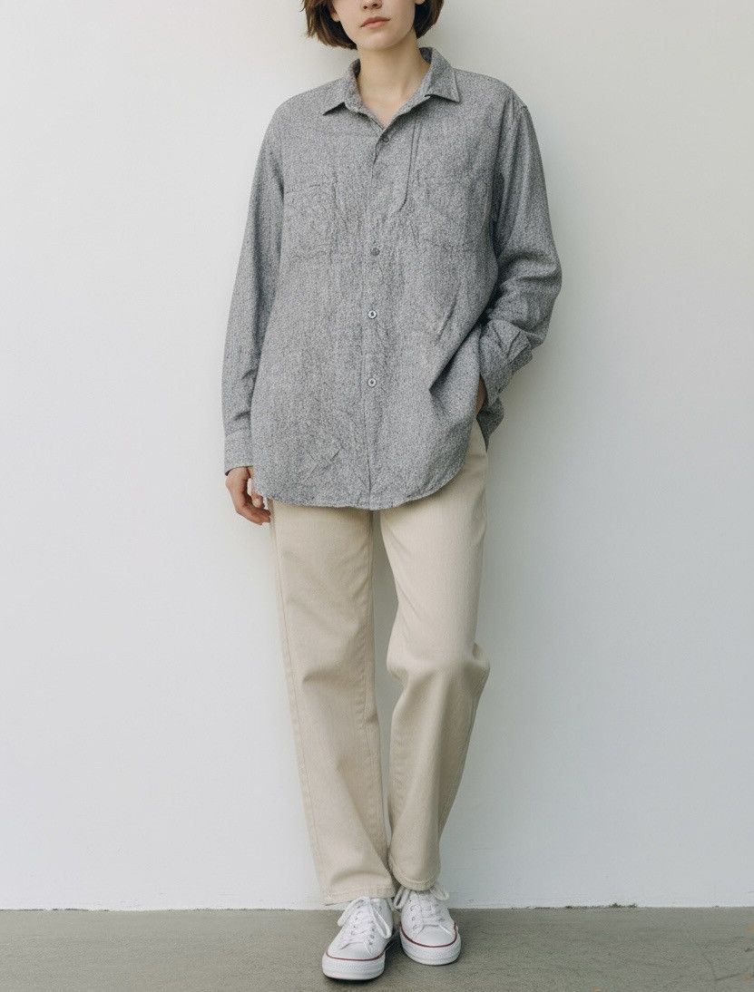 Comme des Garcons Vintage cdg homme open collar grey button up Size US M / EU 48-50 / 2 - 2 Thumbnail