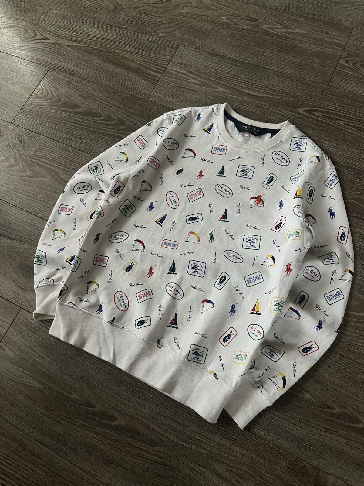 Polo Ralph Lauren × RLX Ralph Lauren ‼️Polo Ralph Lauren New Collection QR Tag Monogram Sweatshirt Size US XS / EU 42 / 0 - 9 Thumbnail