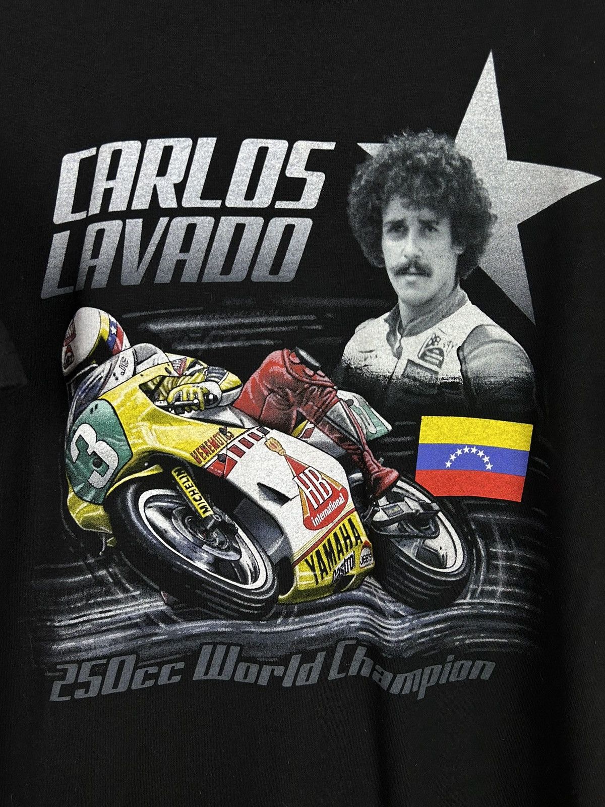 Vintage 00s Vintage Carlos Lavado 250cc Racing World Champion Tee Size US L / EU 52-54 / 3 - 2 Thumbnail