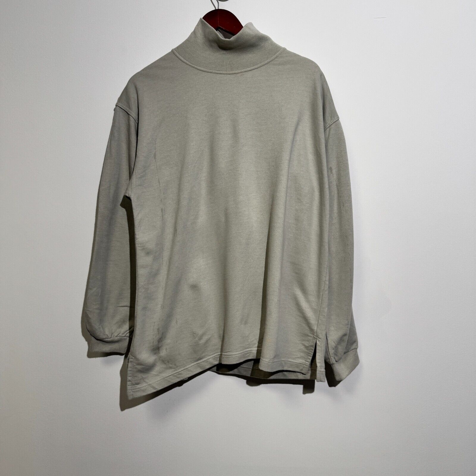 Vintage Vintage Unisex Gray Cotton Turtleneck Sweater Size L Regular Size US L / EU 52-54 / 3 - 1 Thumbnail