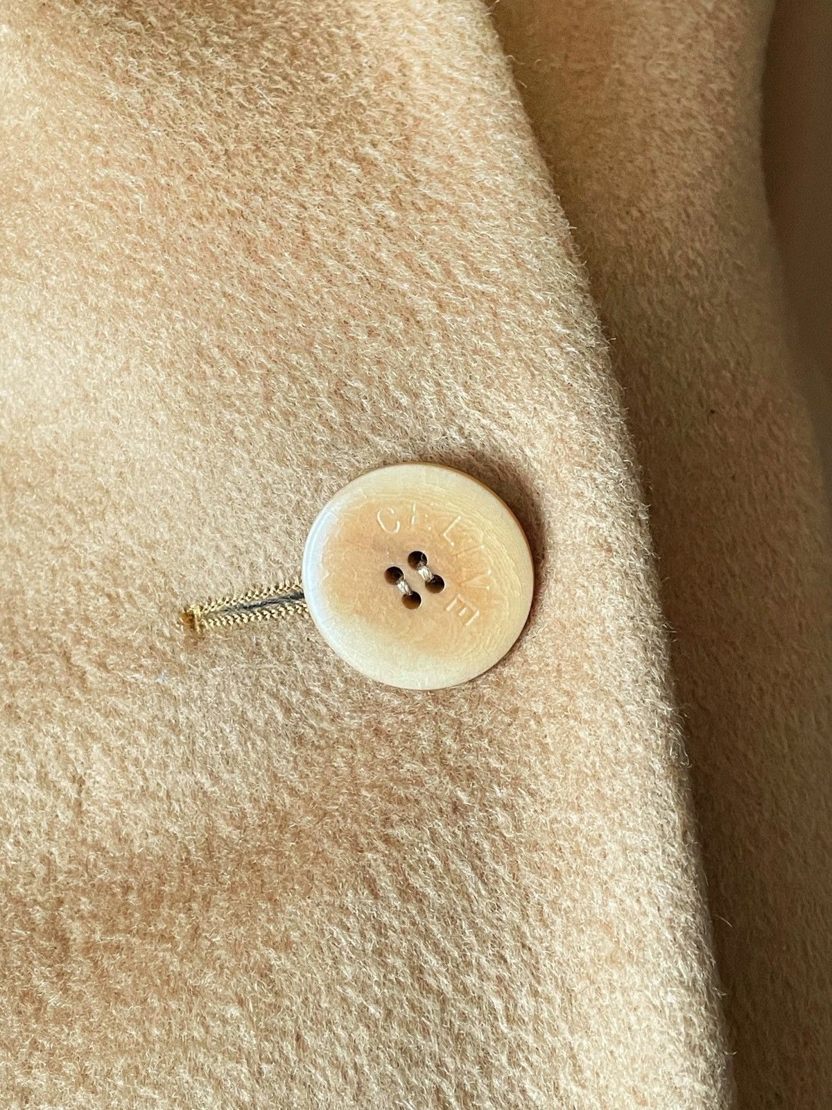 Celine Vintage Celine Paris Camel Wool Coat Single Breasted Iconic Size XL / US 12-14 / IT 48-50 - 12 Thumbnail