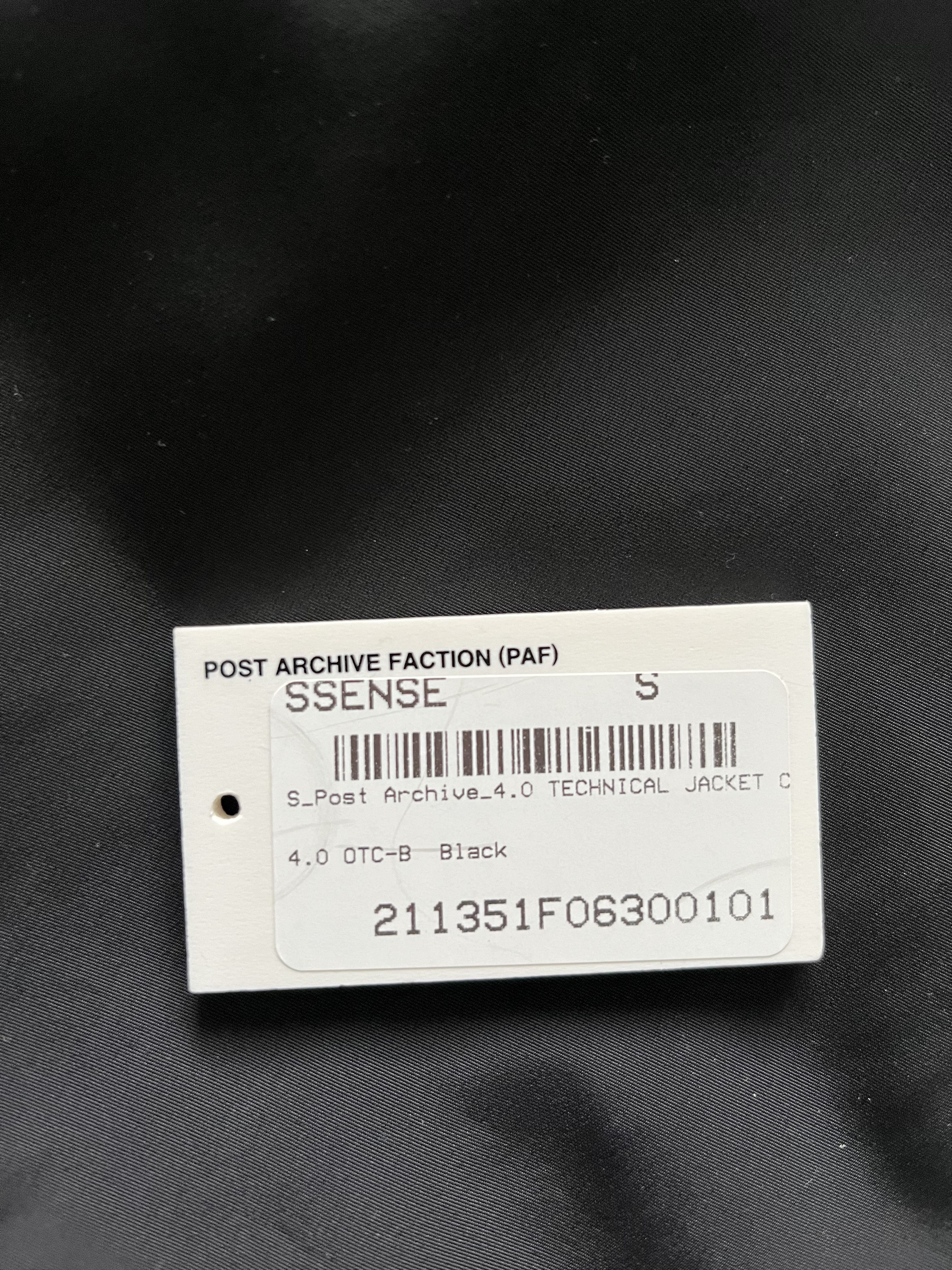 POST ARCHIVE FACTION (PAF) 4.0 Technical Jacket Center Size US S / EU 44-46 / 1 - 4 Thumbnail