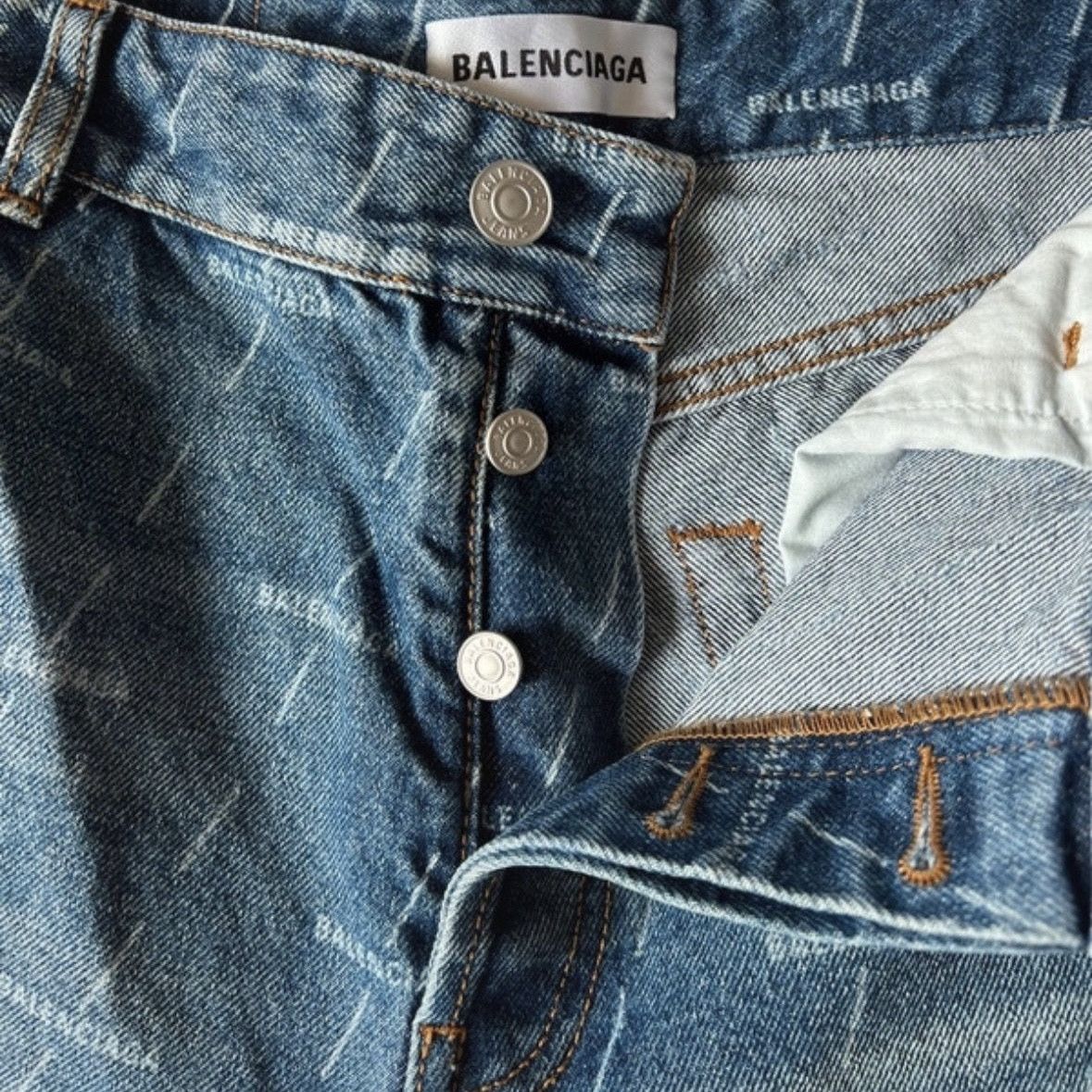 Balenciaga Balenciaga Logo Print Denim Size US 28 / EU 44 - 9 Thumbnail