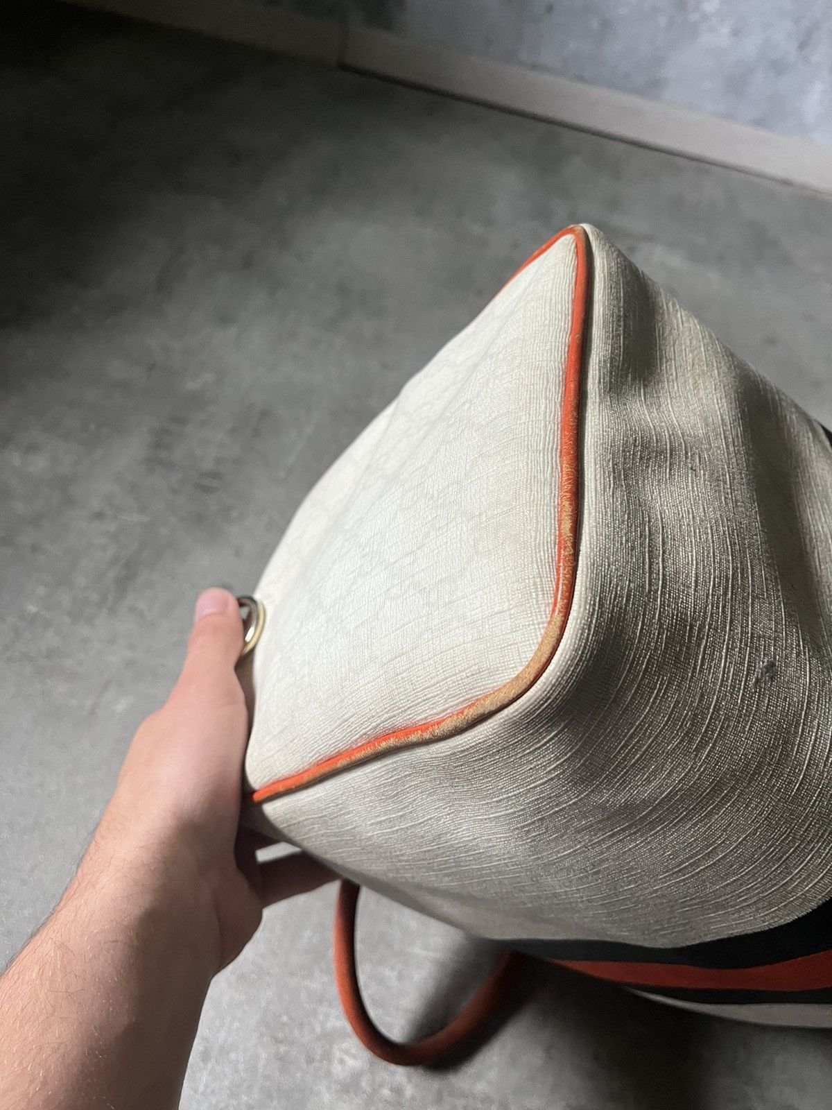 Gucci Gucci Boston canvas white bowling bag limited edition Size ONE SIZE - 7 Thumbnail