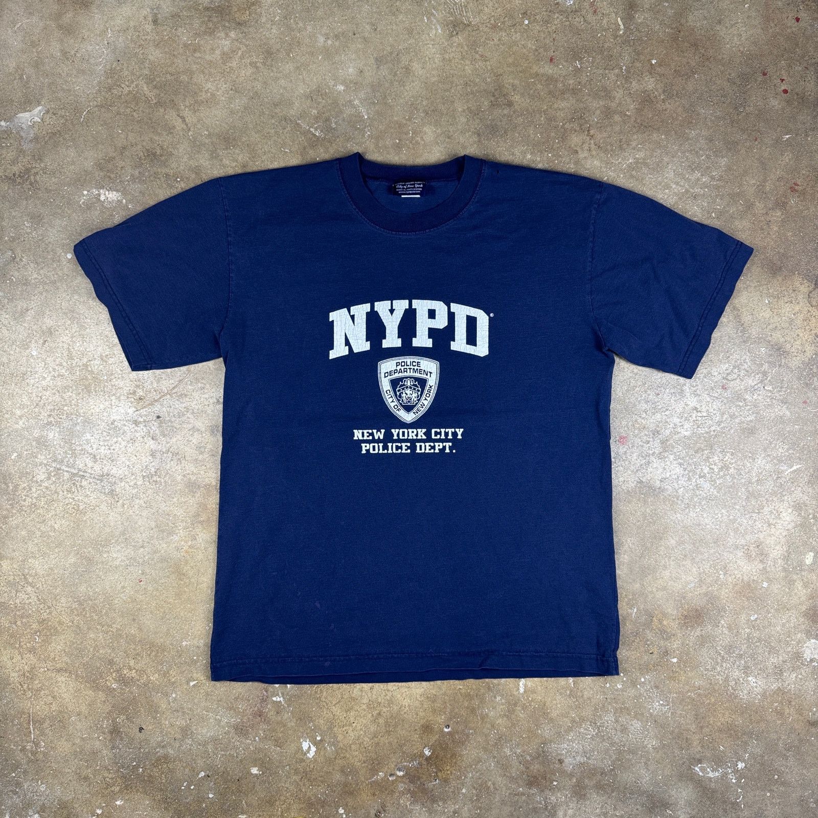 Other NYPD T-Shirt Y2K Men’s L Navy Cracked Print Police Dept Tee Size US L / EU 52-54 / 3 - 1 Thumbnail