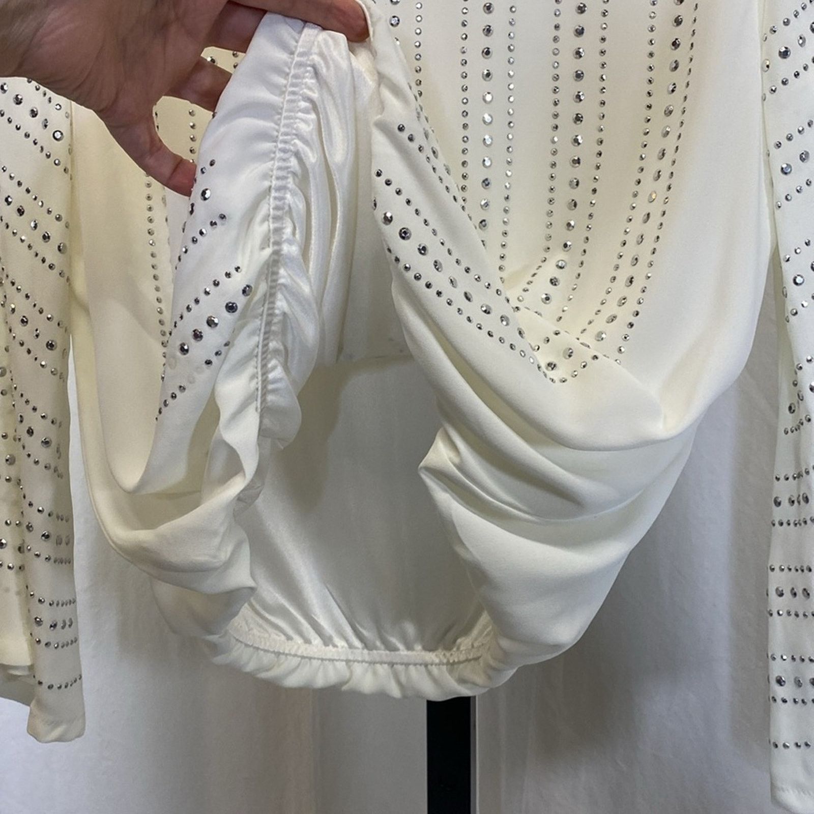 Alfani Gorgeous, edgy flowy top with silver studs small Size XS / US 0-2 / IT 36-38 - 4 Thumbnail