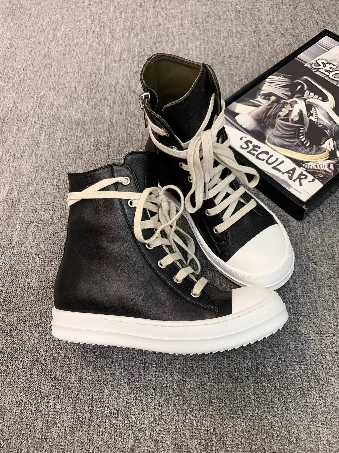 Rick Owens Rick Owens Mainline Smooth Leather Big Converse K34 Size US 6 / IT 36 - 1 Thumbnail
