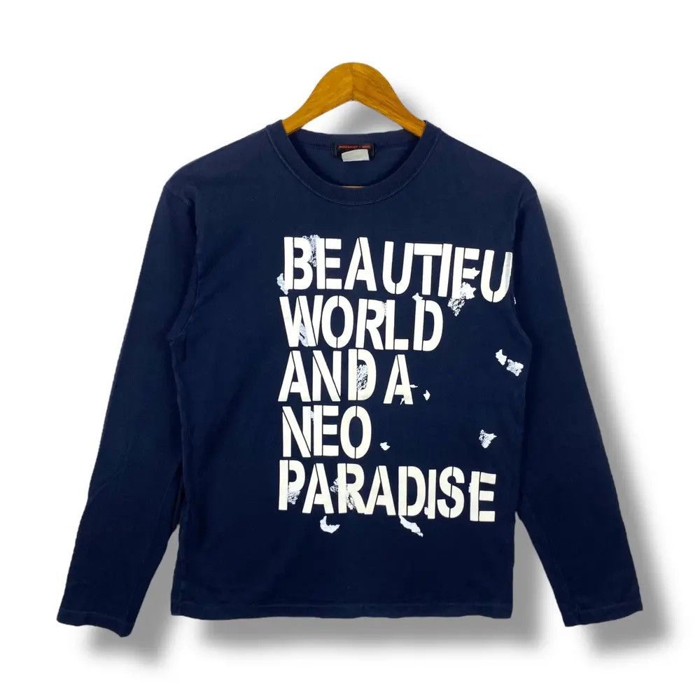 Japanese Brand Beautiful World And A Neo Paradise Long Sleeve Tee Shirt Size US M / EU 48-50 / 2 - 1 Thumbnail