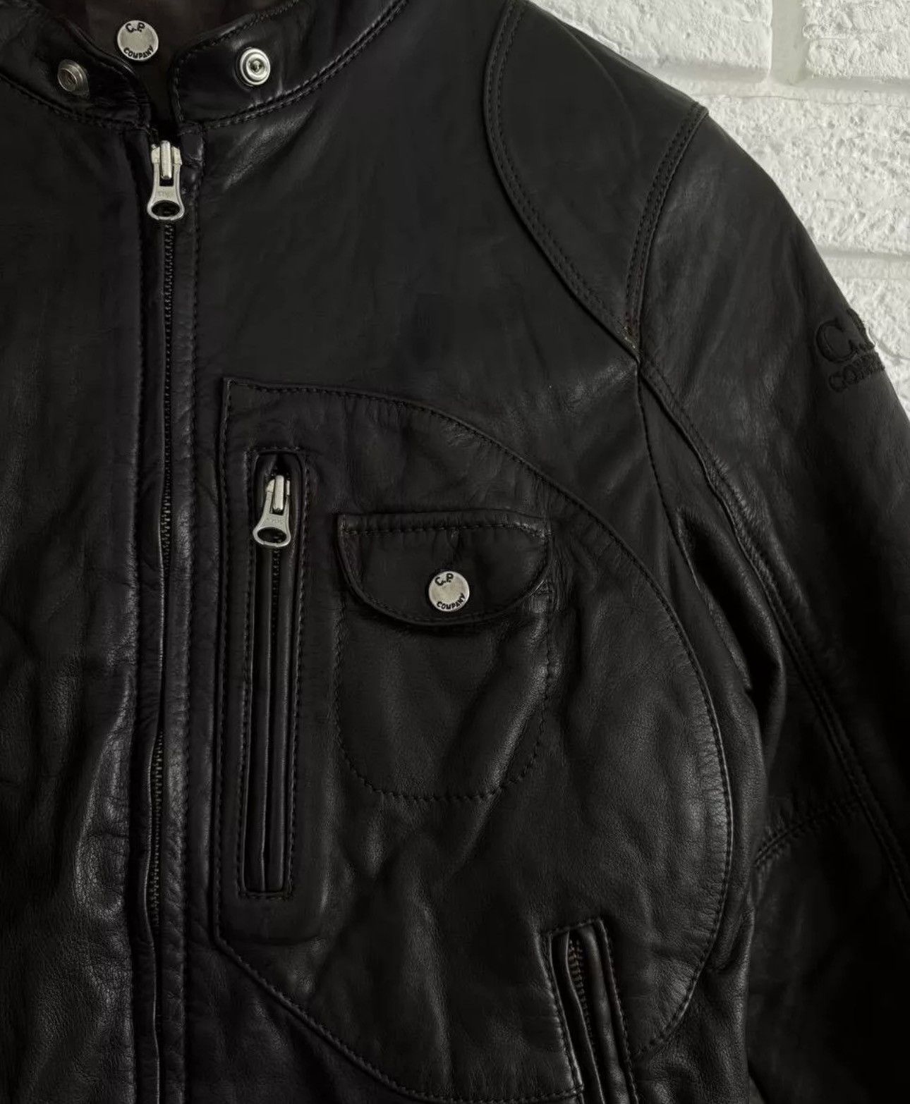 C.P. Company C.P Company Vintage Leather Jacket Archival 2007 Aut/Win Size US XXS / EU 40 - 4 Thumbnail