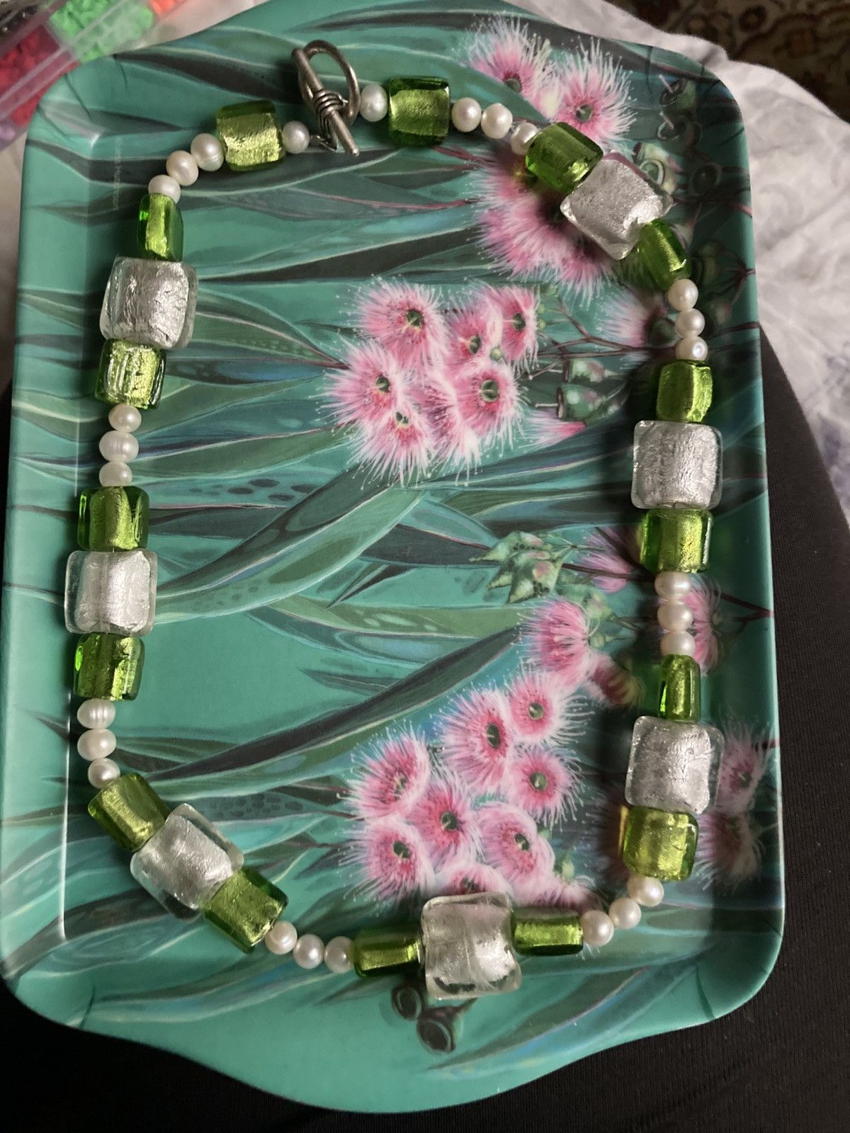 Other Green Murano glass and fresh water pearl beaded necklace Size ONE SIZE - 1 Thumbnail