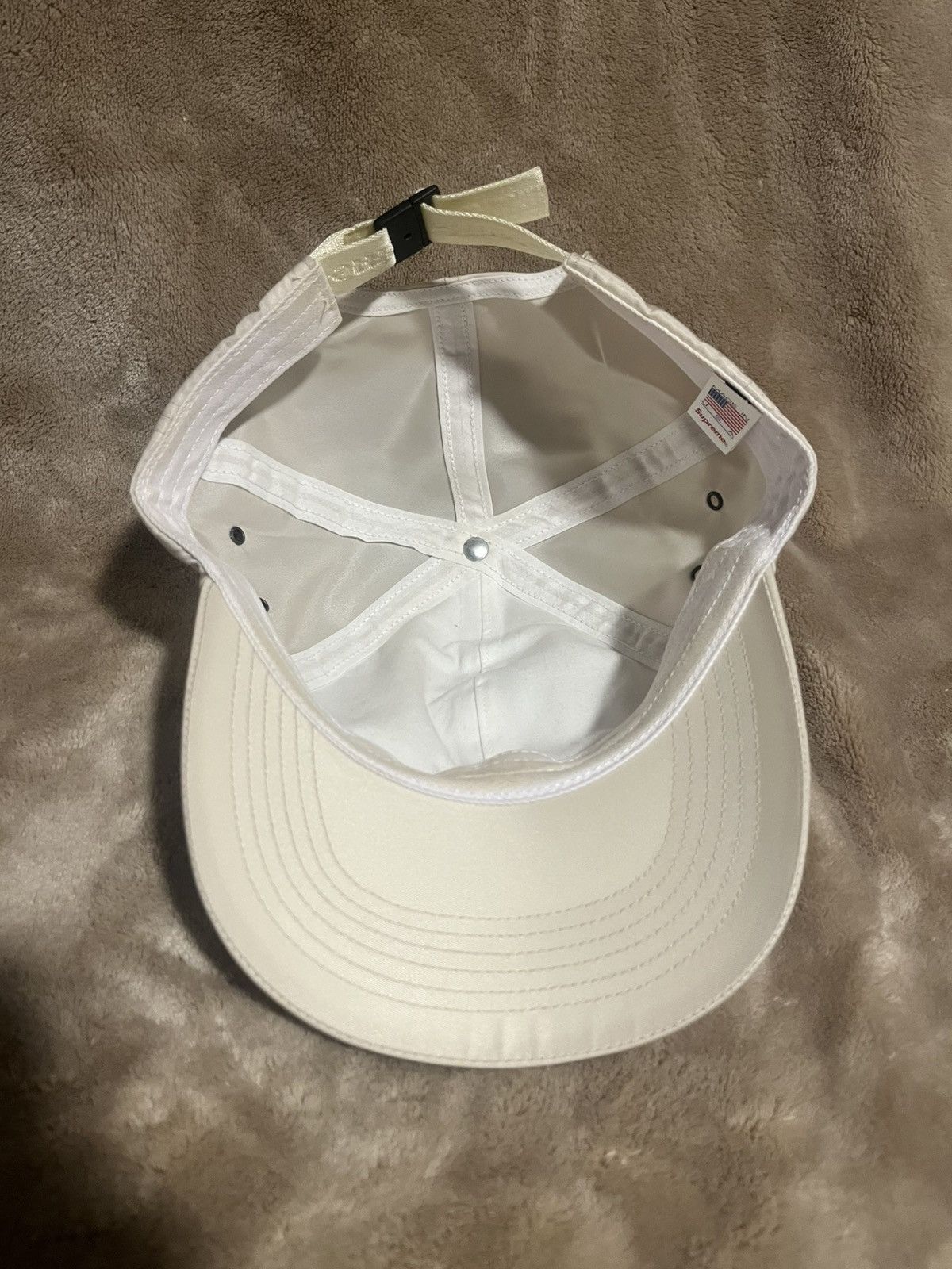 Supreme Supreme made in USA Enamel Logo 6 Panel Stone Cap / hat Size ONE SIZE - 6 Thumbnail