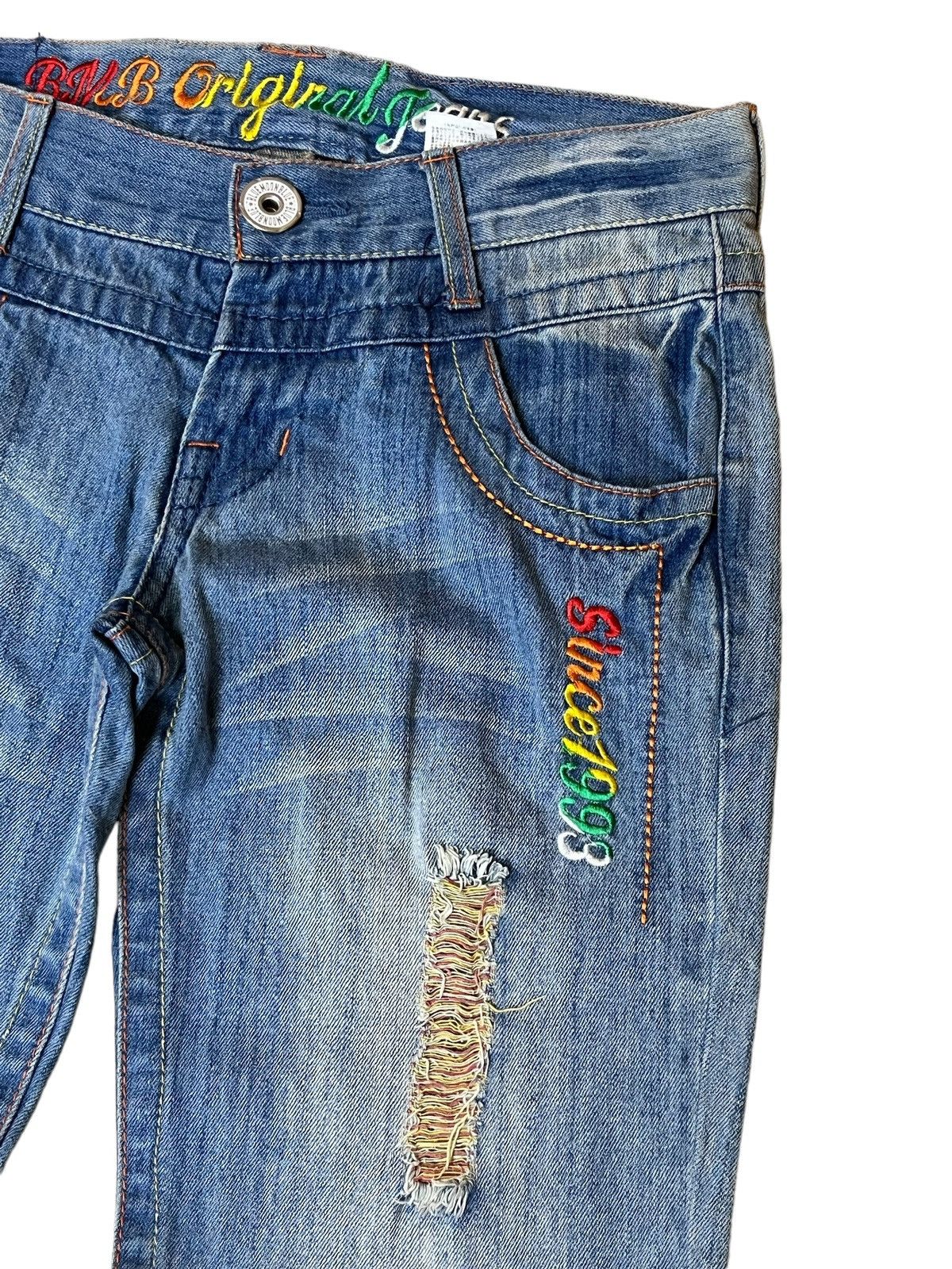 Le Grande Bleu (L.G.B.) JAPANESE BMB BLUE MOON BLUE SURFGIRL RAINBOW JEANS/DENIM Size US 32 / EU 48 - 4 Thumbnail