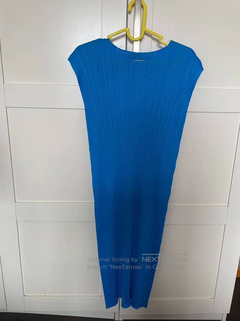 Issey Miyake Issey Miyake Bright Blue Dress Size L / US 10 / IT 46 - 2 Thumbnail