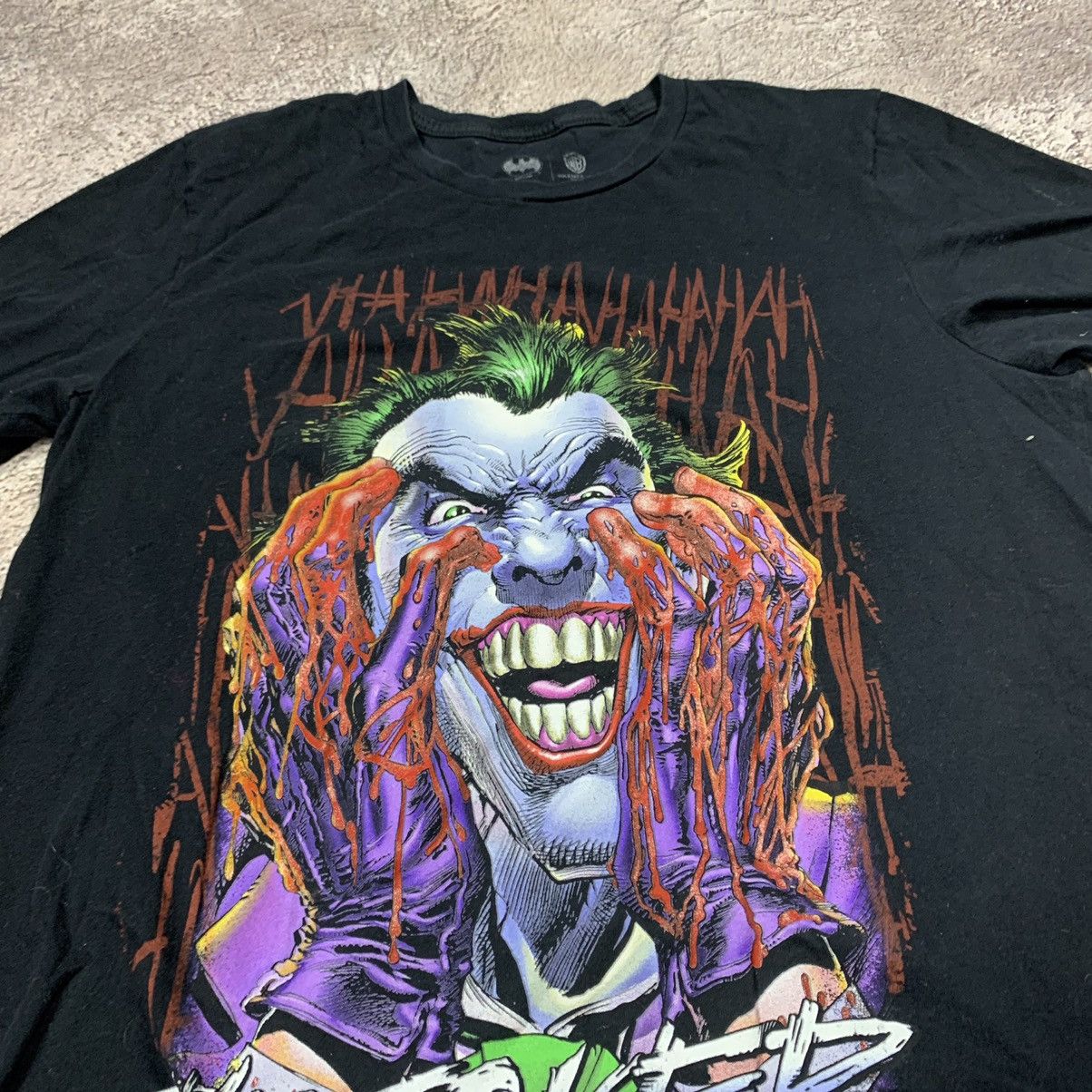 Vintage Vintage 90s Y2K Graphic Tee Joker Skull Grunge Punk Washed L Size US L / EU 52-54 / 3 - 4 Thumbnail