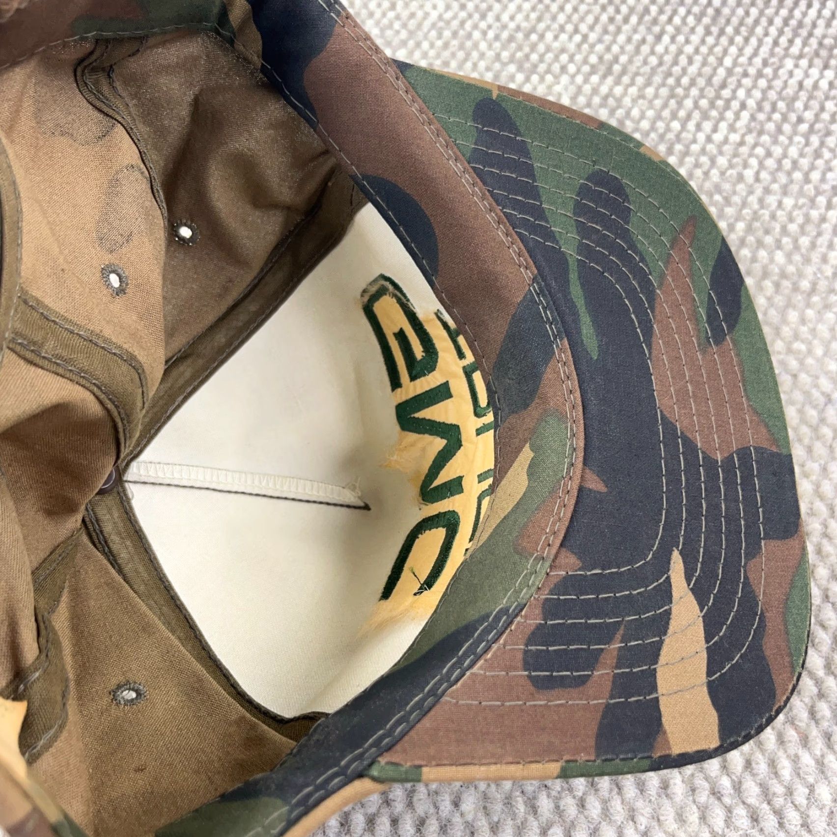 Vintage VINTAGE GMC Trucks Hat Cap Green Army Camo Military Snapback 90s Adjustable Unisex Size ONE SIZE - 6 Thumbnail