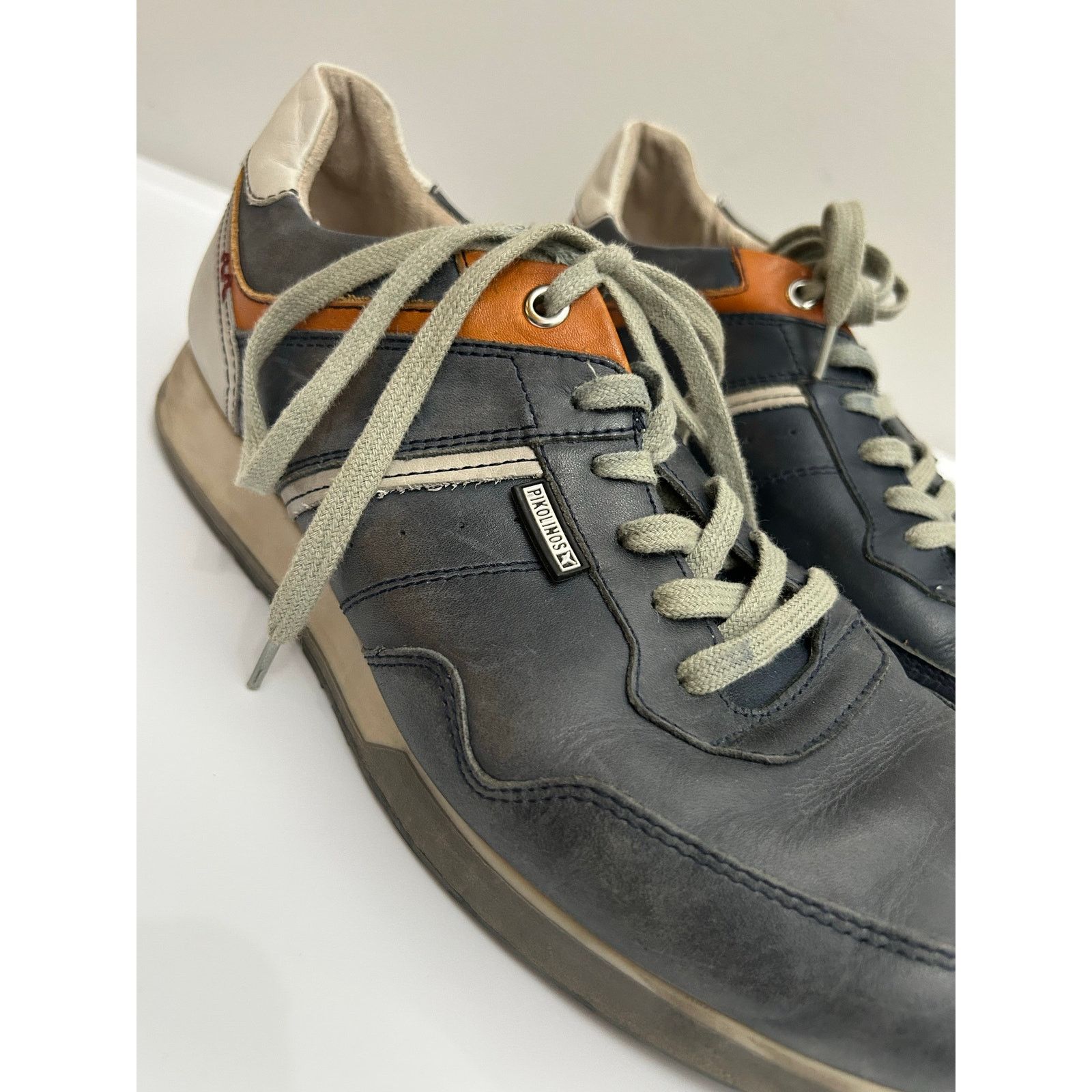 Other Pikolinos Navy Tan Leather Comfort Sneakers Men’s 9 Size US 9 / EU 42 - 8 Thumbnail