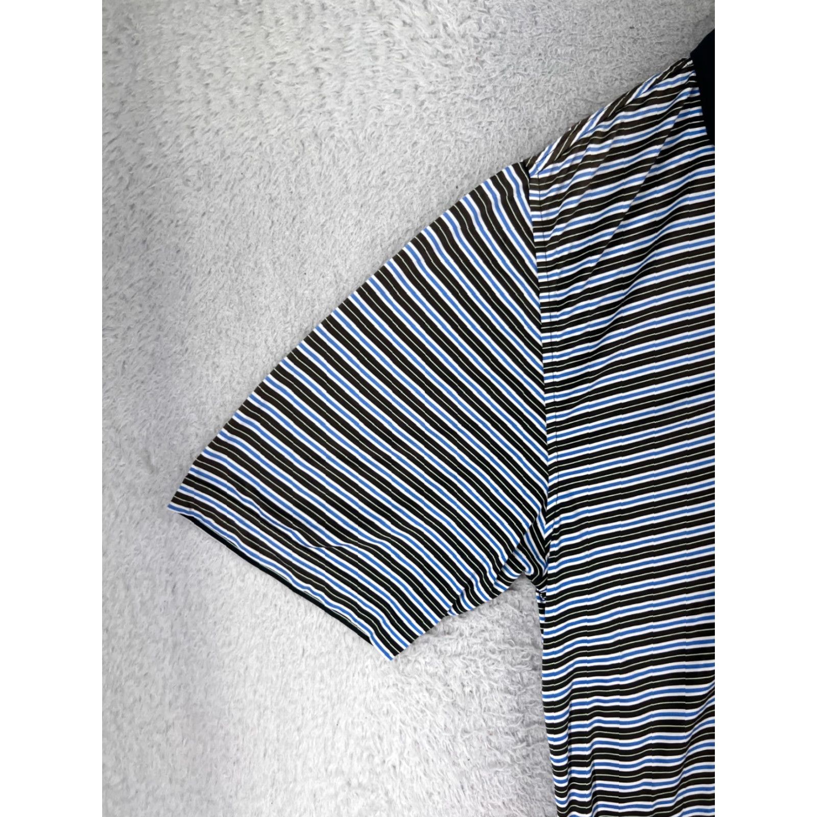 Footjoy FootJoy Polo Shirt Mens M Blue Stripe Polo Shirt Golf Golfers Polyester Blend Size US M / EU 48-50 / 2 - 6 Thumbnail
