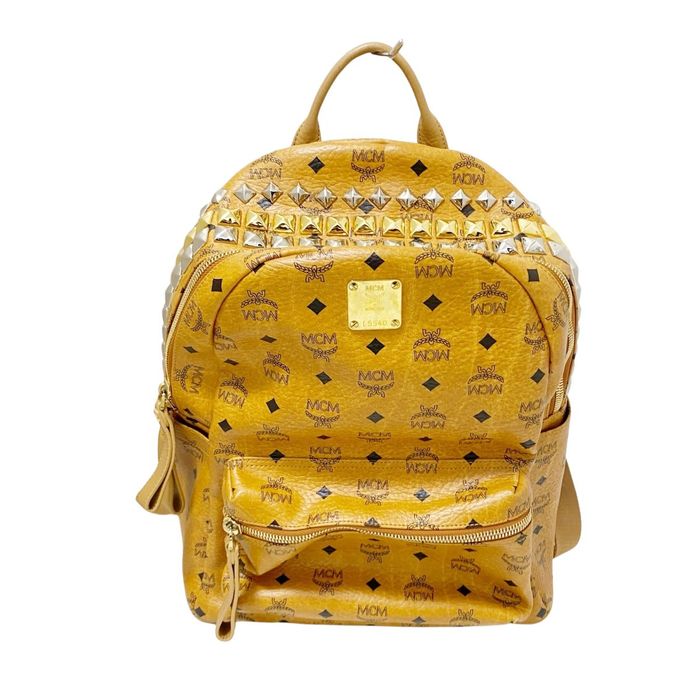 Yellow mcm online backpack