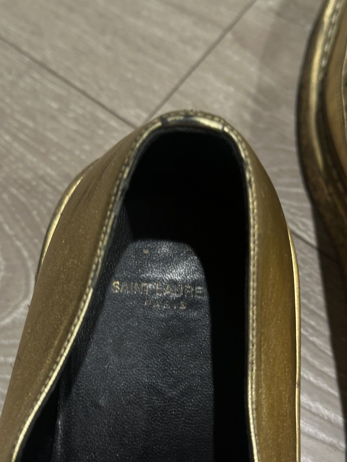 Hedi Slimane × Saint Laurent Paris FW14 Gold Creepers 42 Size US 9 / EU 42 - 7 Thumbnail