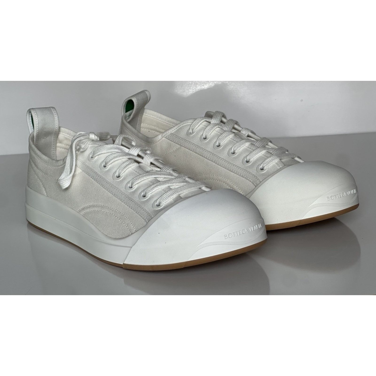 Bottega Veneta Bottega Veneta Canvas White Sneakers 10 US 741360 Size US 10 / EU 43 - 12 Thumbnail