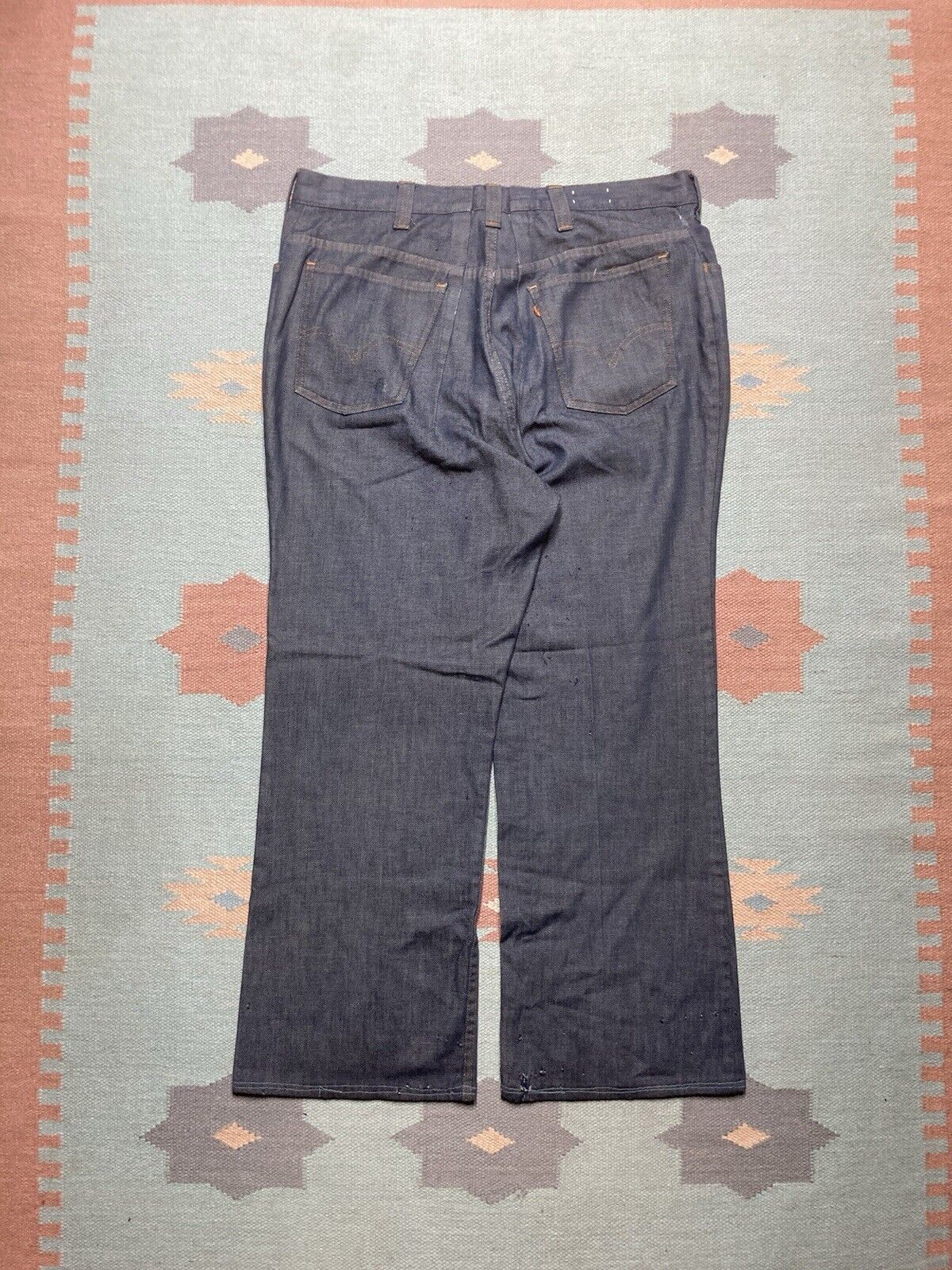 Levi's × Vintage 1970s Levi’s big E jeans 546 orange tab bootcut dark 38x29 Size US 38 / EU 54 - 1 Thumbnail