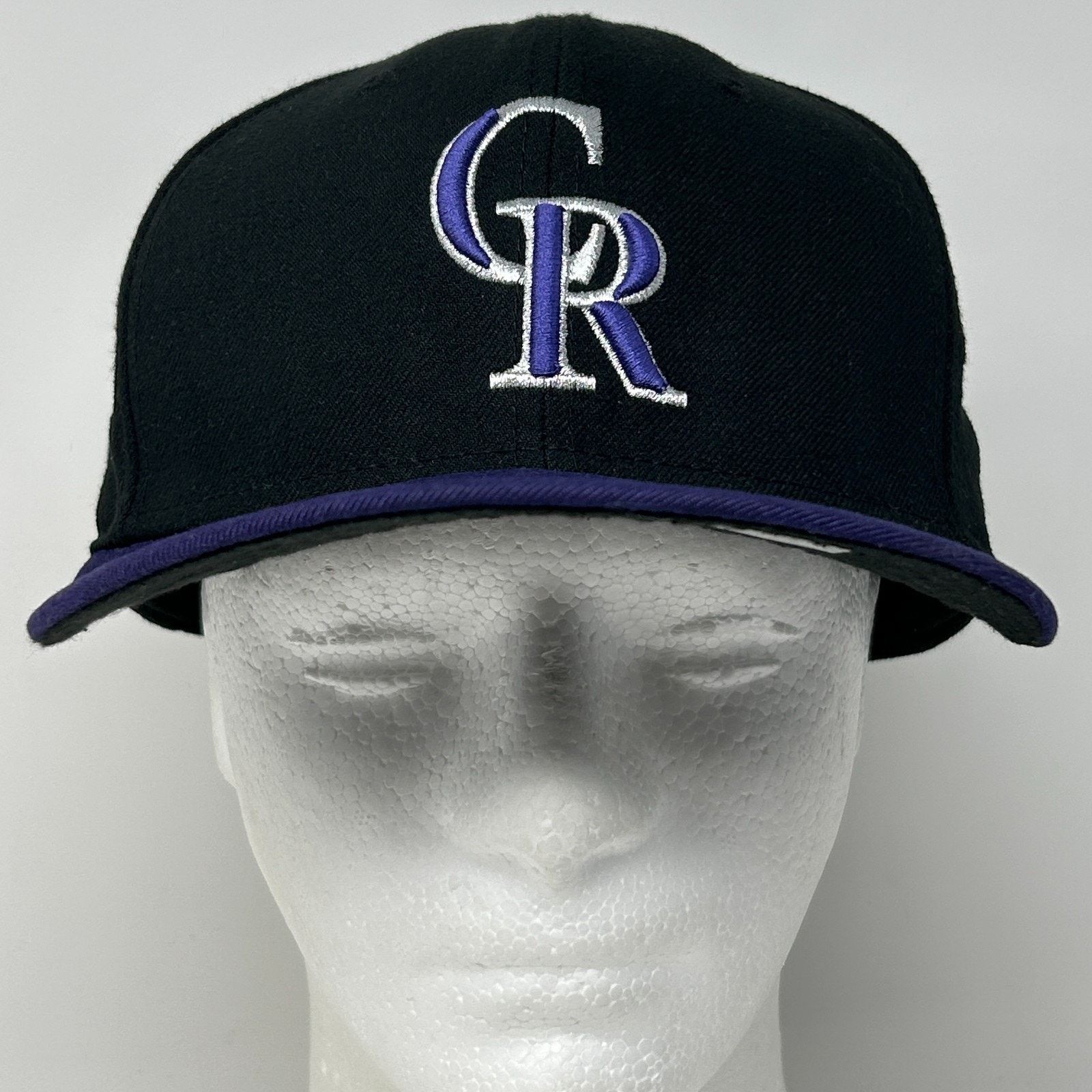 New Era Colorado Rockies Hat Baseball Cap New Era Black 7 3/8 Size ONE SIZE - 2 Thumbnail