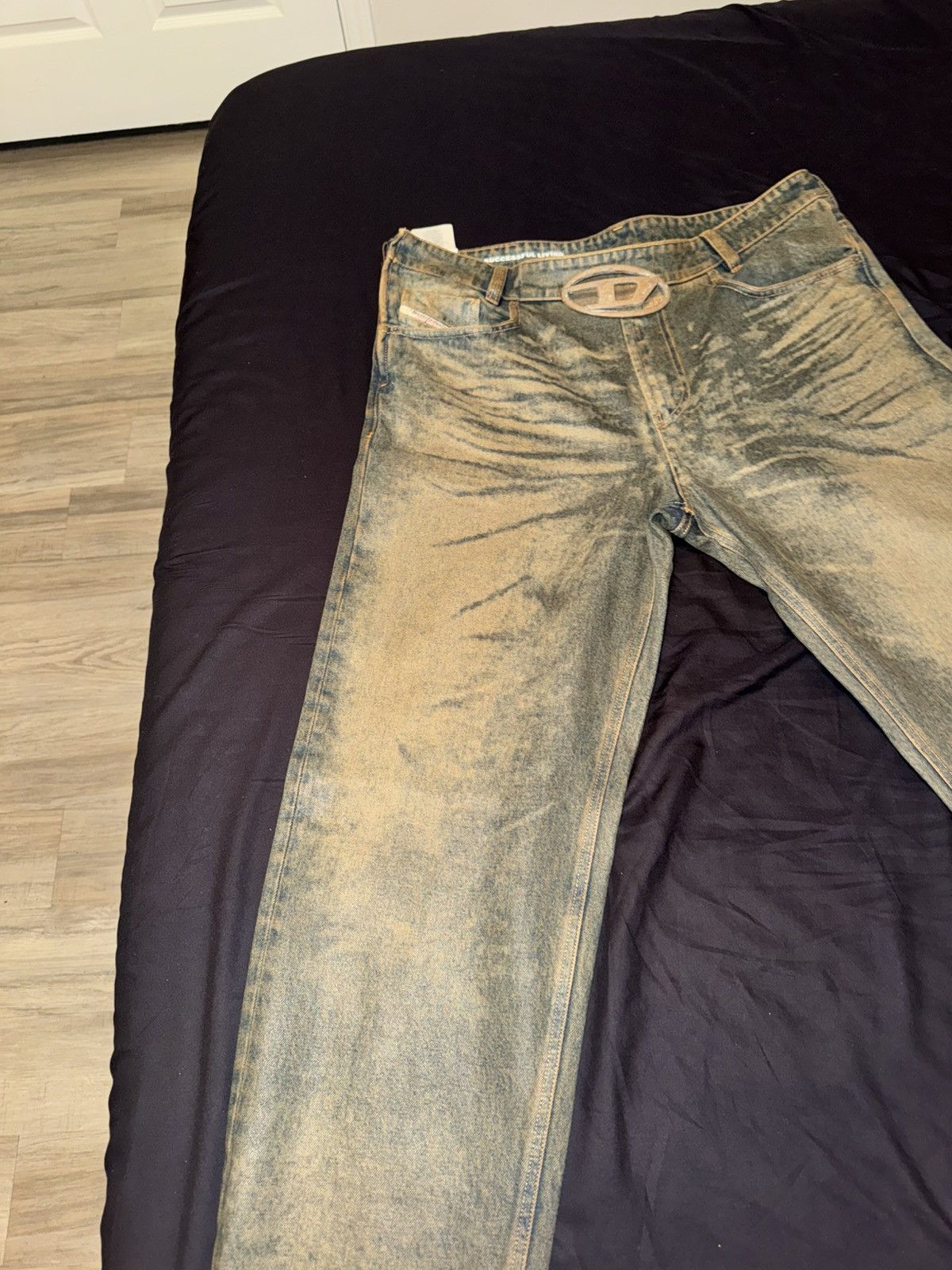 Diesel Industry Denim Acid wash Distressed Jeans