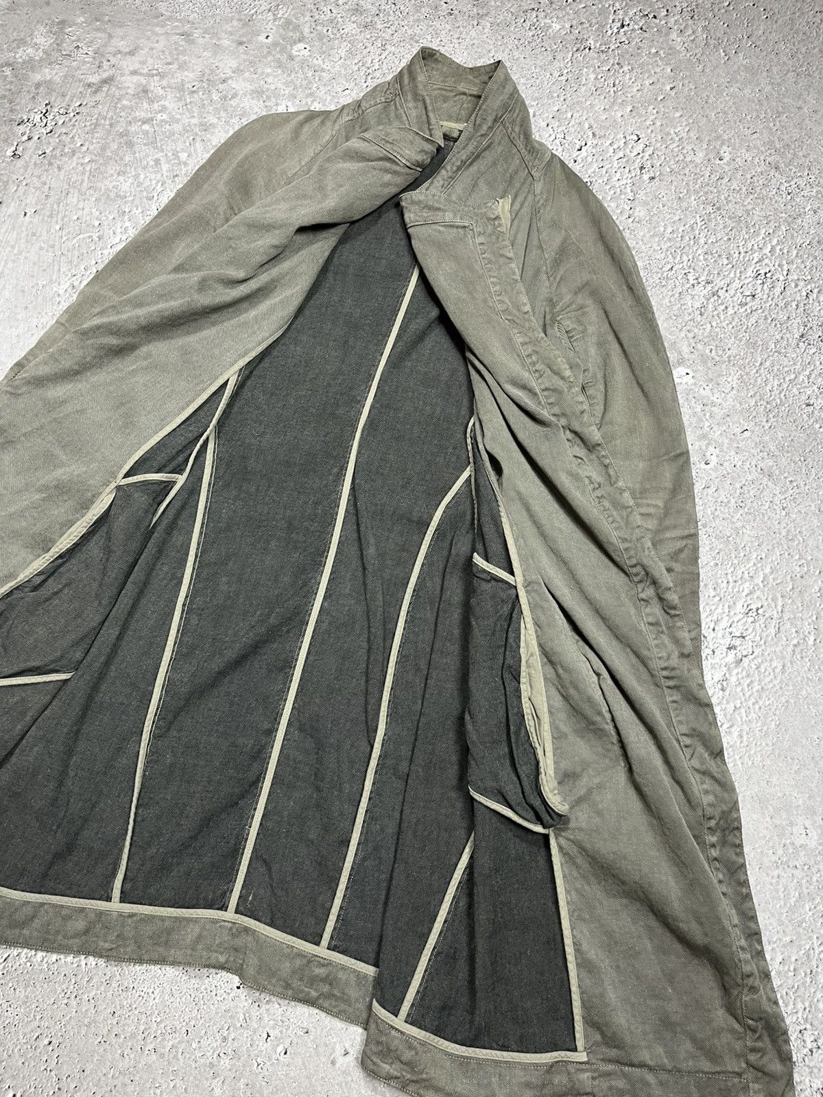 Transit Transit Par-Such Linen Asymmetric Coat Jacket Olive Size 3 Size M / US 6-8 / IT 42-44 - 12 Thumbnail