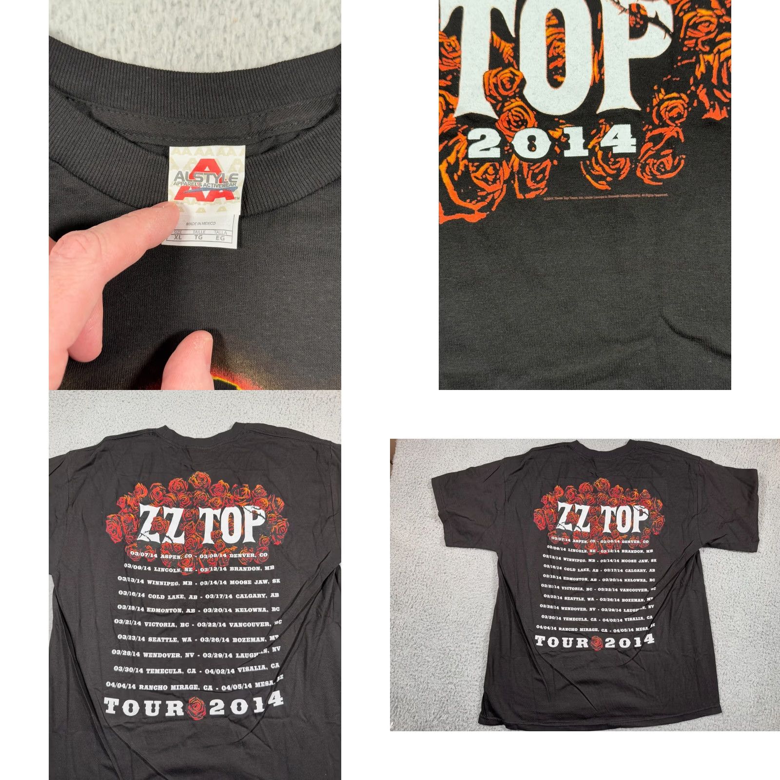 Doublet ZZ Top Tour Shirt Mens XL Black Short Sleeve Double Sided Band Tee Y2K Size US XL / EU 56 / 4 - 8 Thumbnail