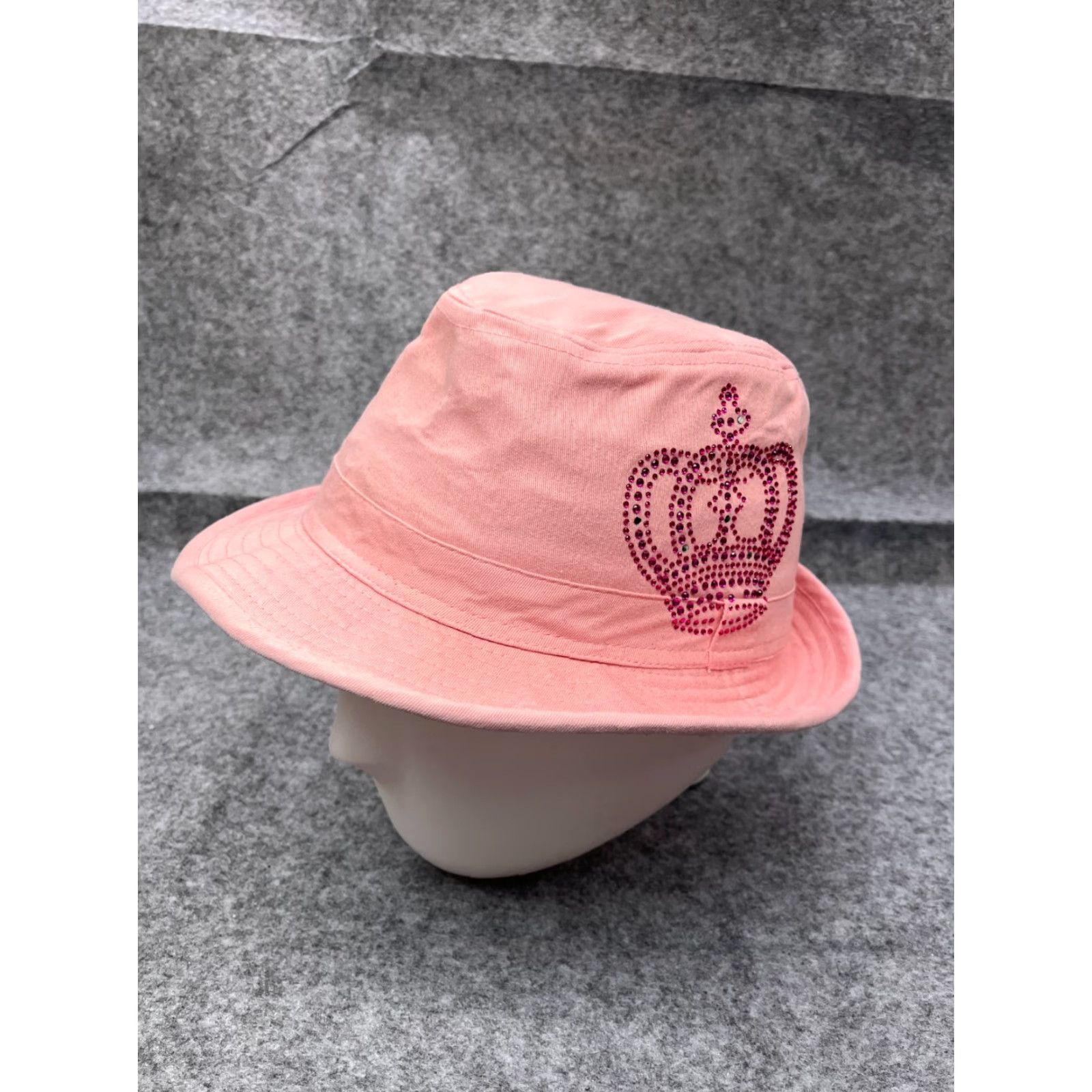 Disney Disneyland Vintage Pink Bucket Hat Cap Womens Cotton Bling Rhinestone Sequin Theme Park Size ONE SIZE - 4 Thumbnail