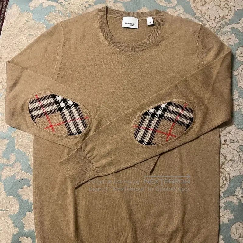 Burberry Burberry Khaki Wool Logo Knit Top for Women. Size M / US 6-8 / IT 42-44 - 8 Thumbnail