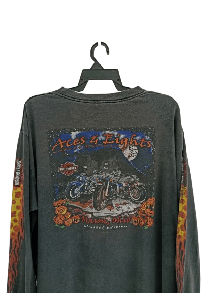 Harley Davidson Vintage Y2K Harley Davidson Hd Trash Sunfaded Longsleevet Size US XL / EU 56 / 4 - 3 Thumbnail