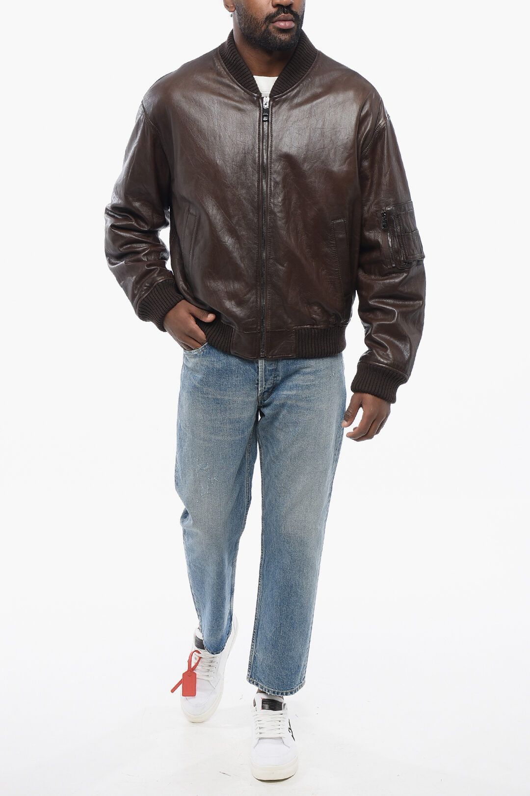 Dolce & Gabbana og1mm0825 Lambskin Zip-up Bomber Jacket in Brown Size US L / EU 52-54 / 3 - 4 Thumbnail