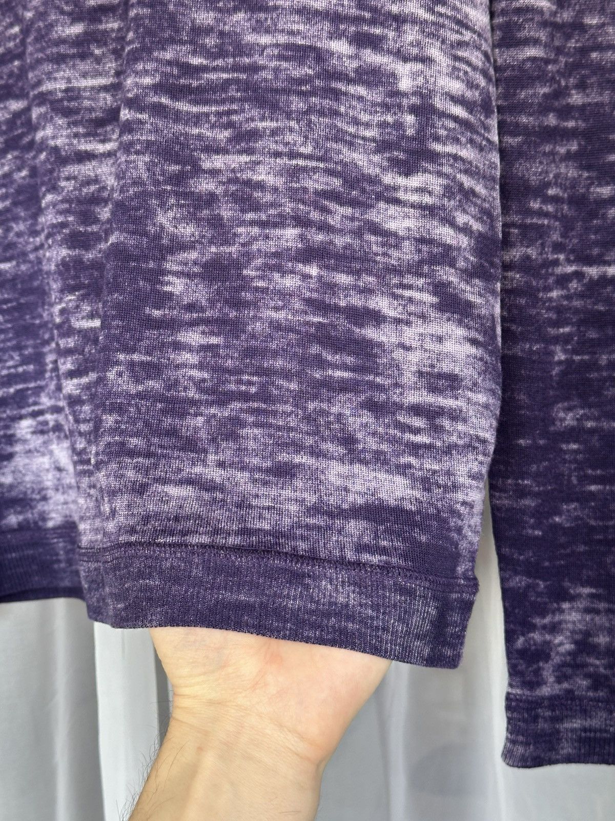 PRADA SS2006 Purple Dyed Logo Silk Sweater Vintage wool knit