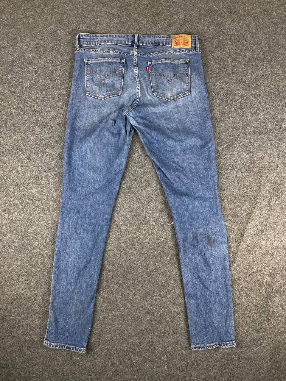 Levi's levis 711 skinny distressed denim nice design Size 35" - 1 Thumbnail
